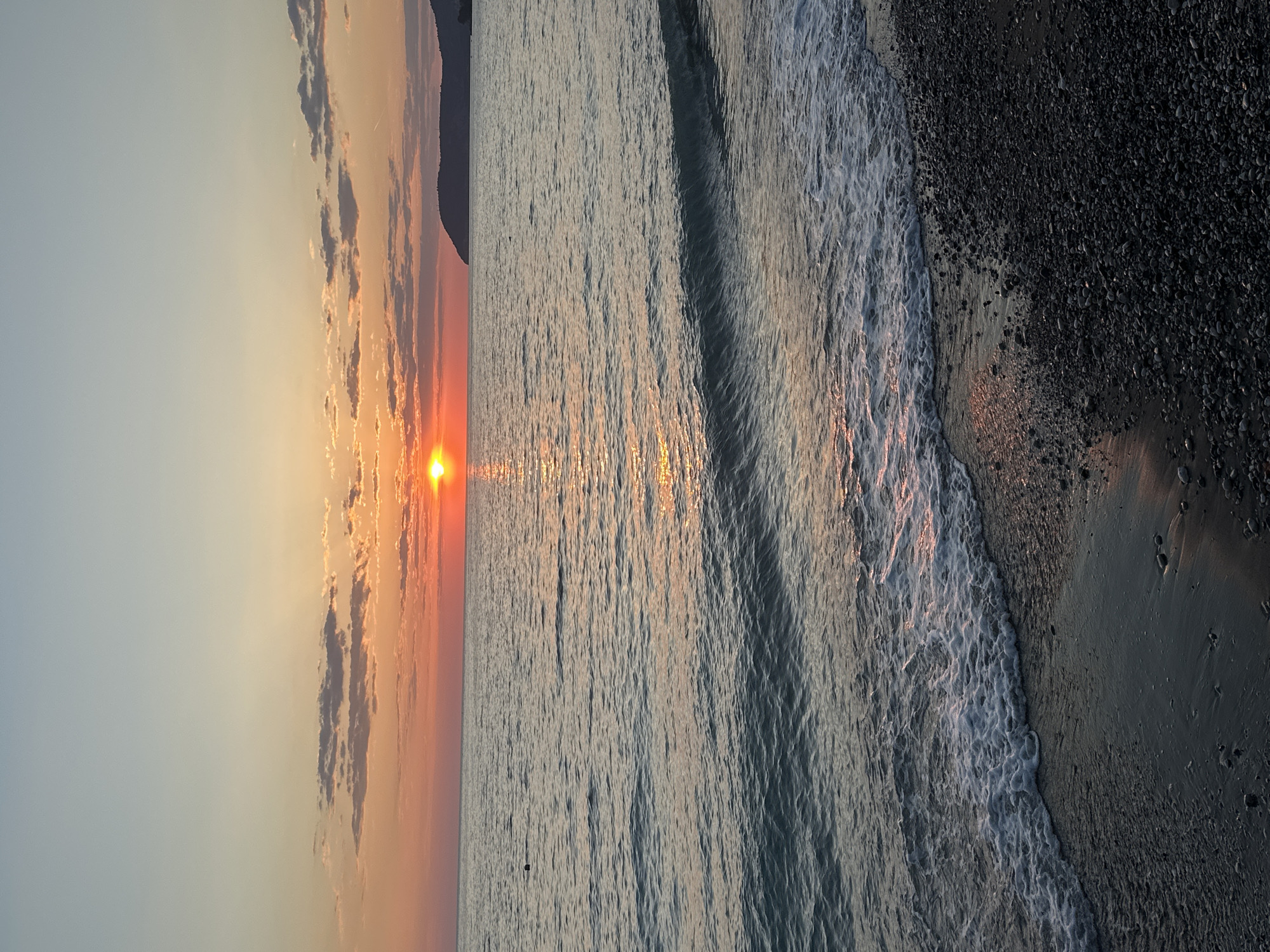 Sunset and dog memories captured in Šušanj, Montenegro