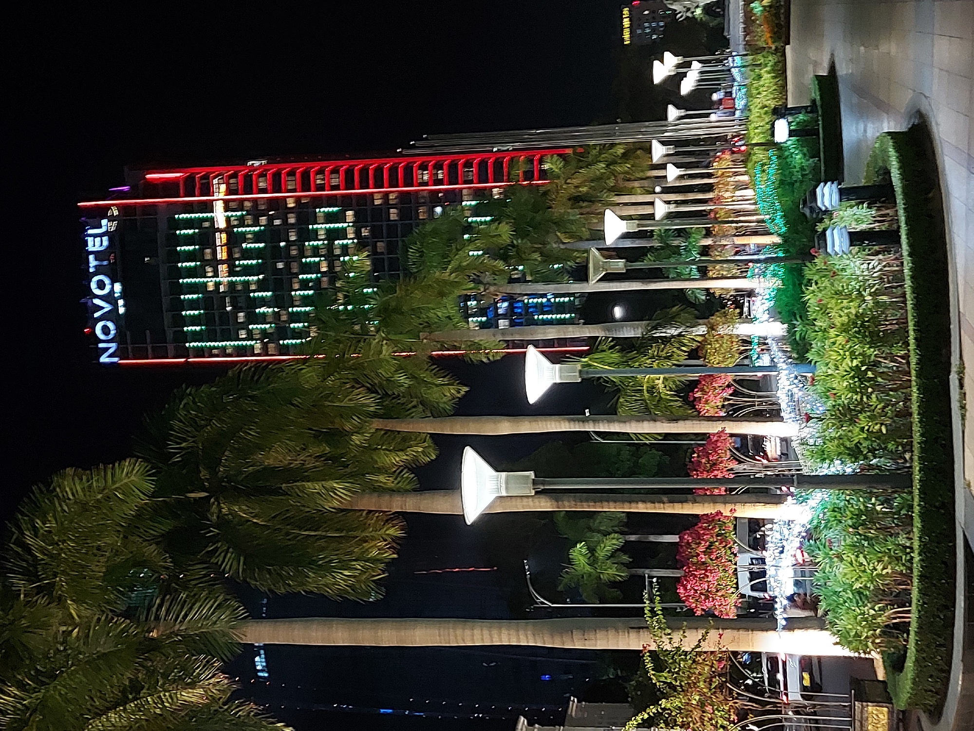 Da Nang's Han River waterfront lit up at night