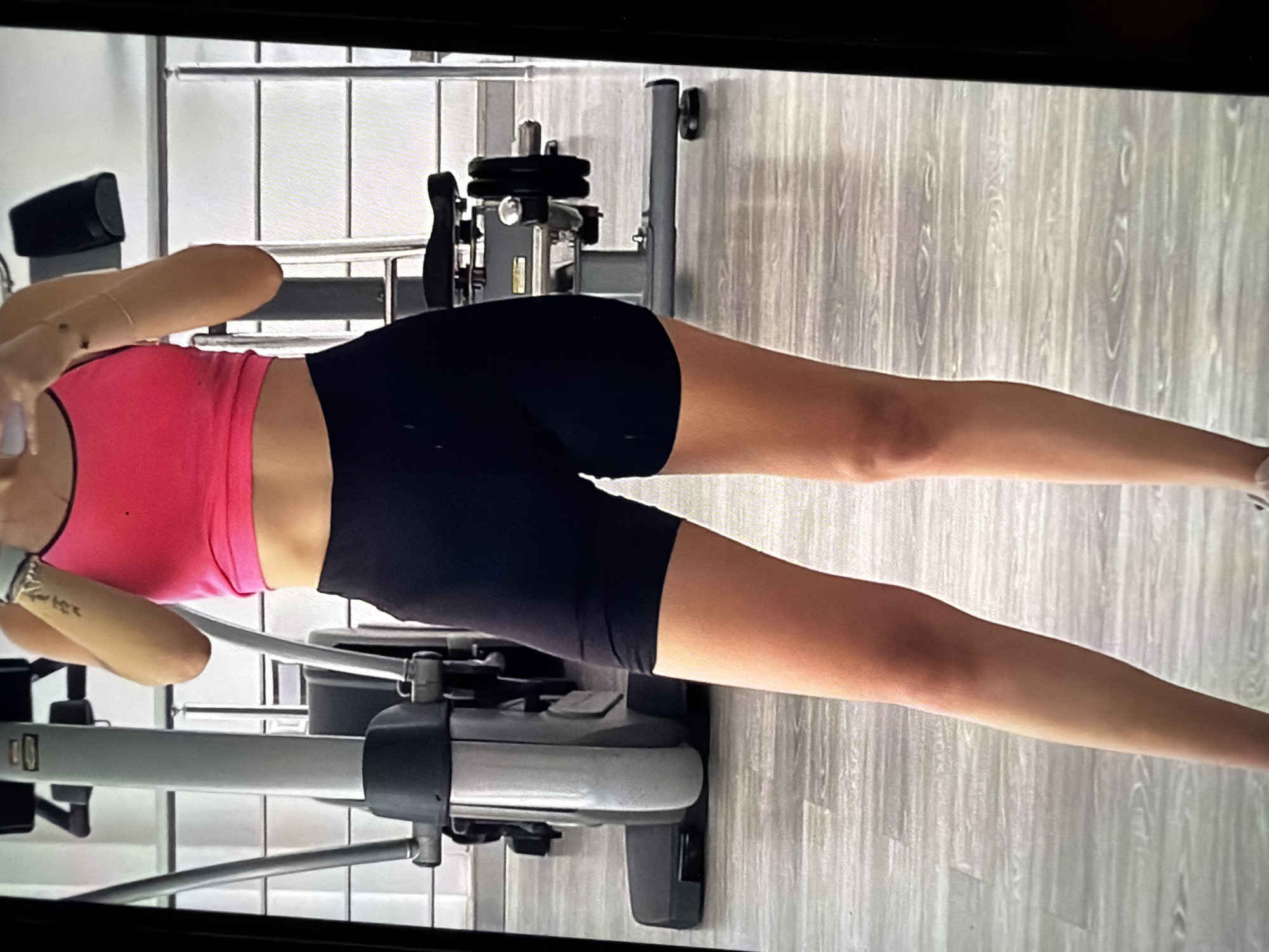 Woman exercises at gym in Enina, Bulgaria