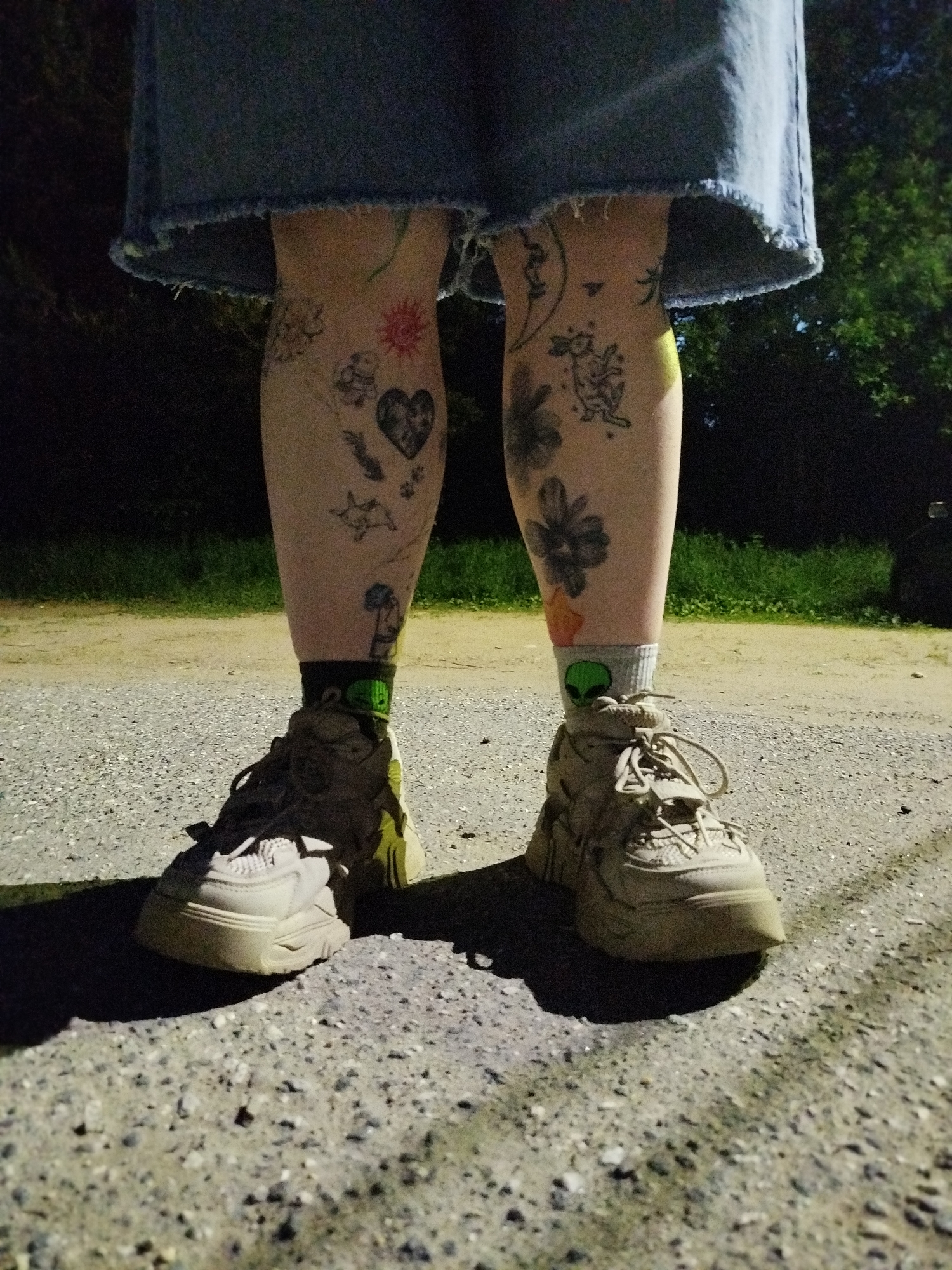 Urban evening scenes captured by witness in unknown location