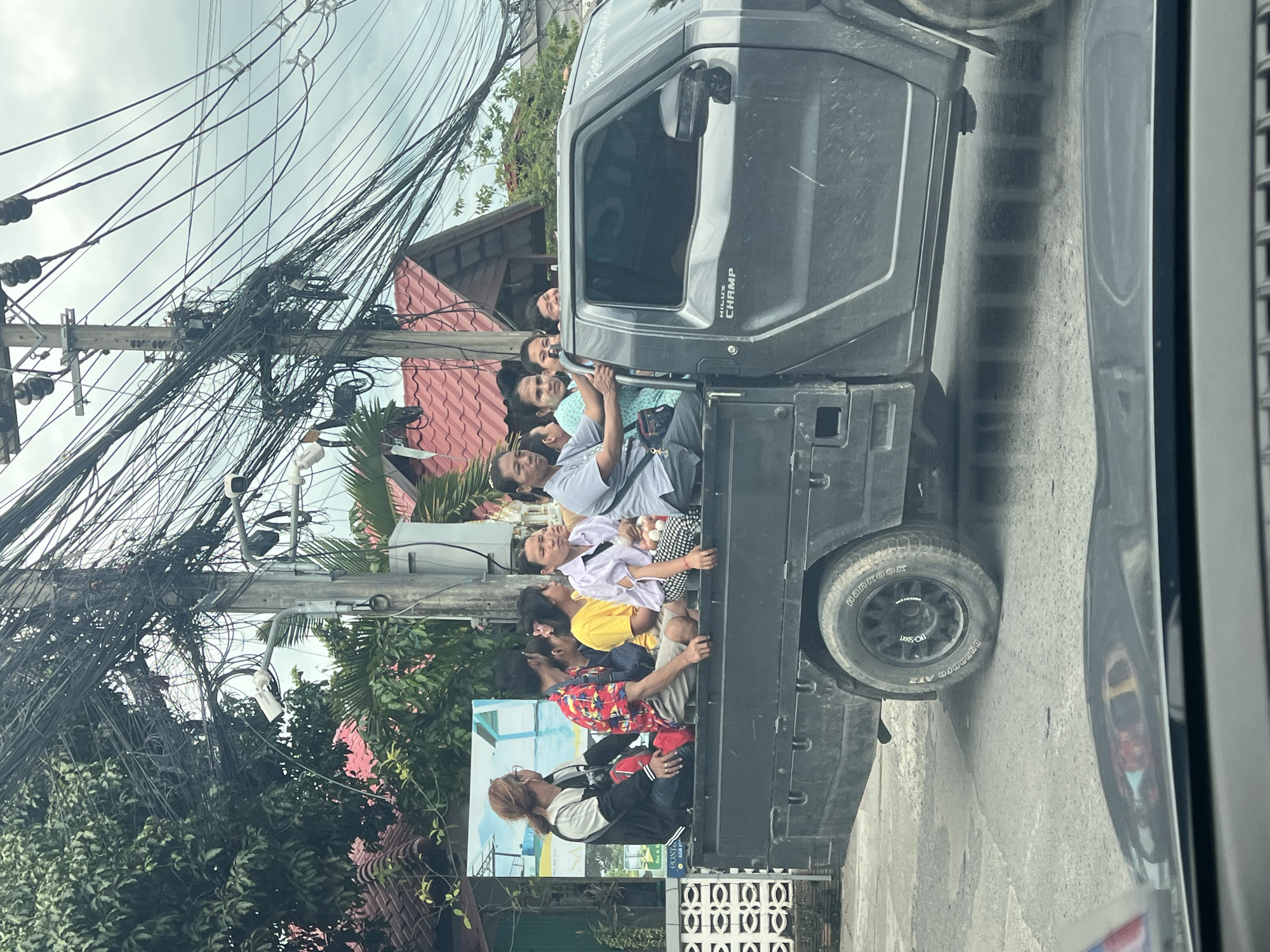Morning street life documented in Ban Bang Rak, Thailand