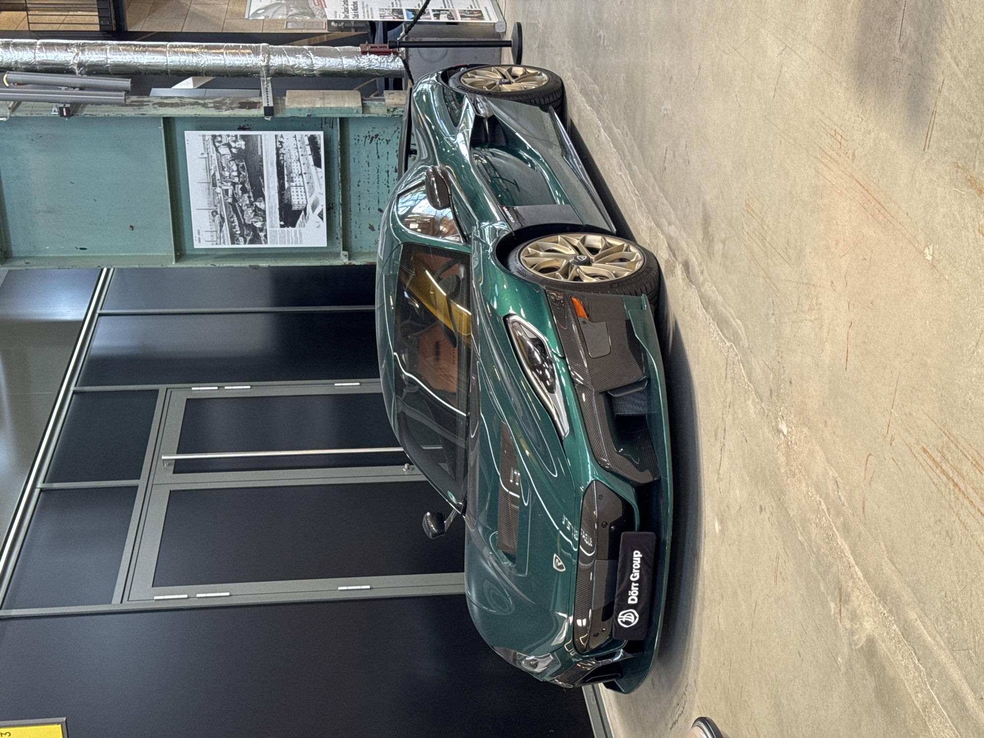 Luxury cars displayed at Munich dealership showroom