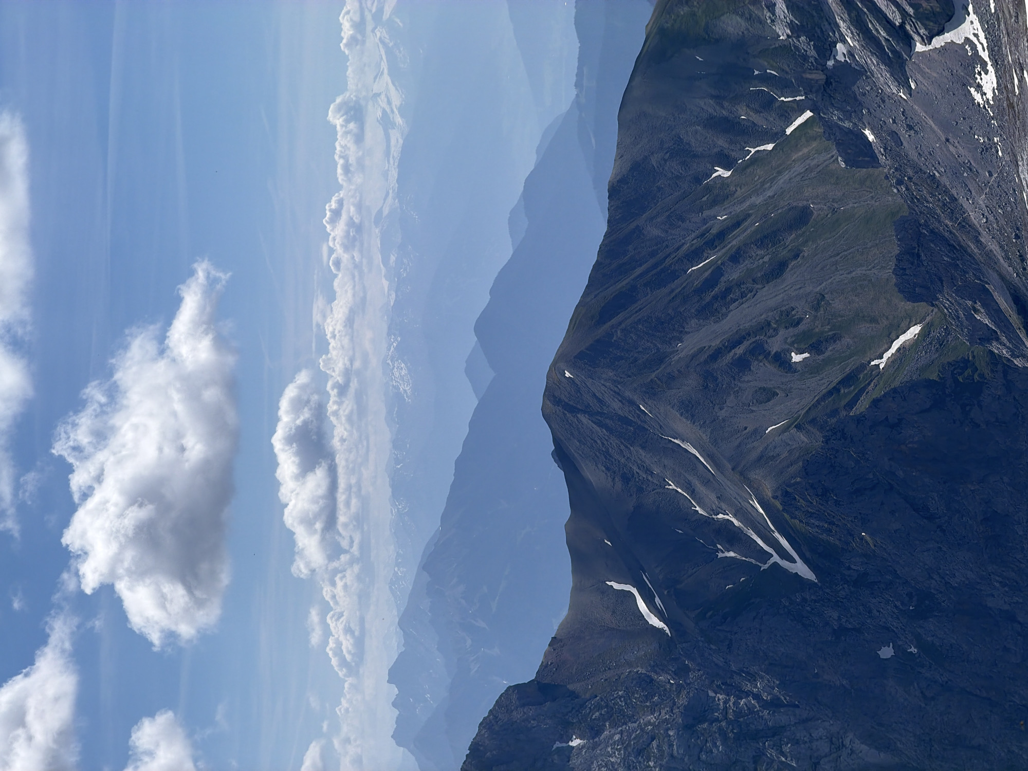 Morning at the Zugspitze summit, crowds and alpine scenery