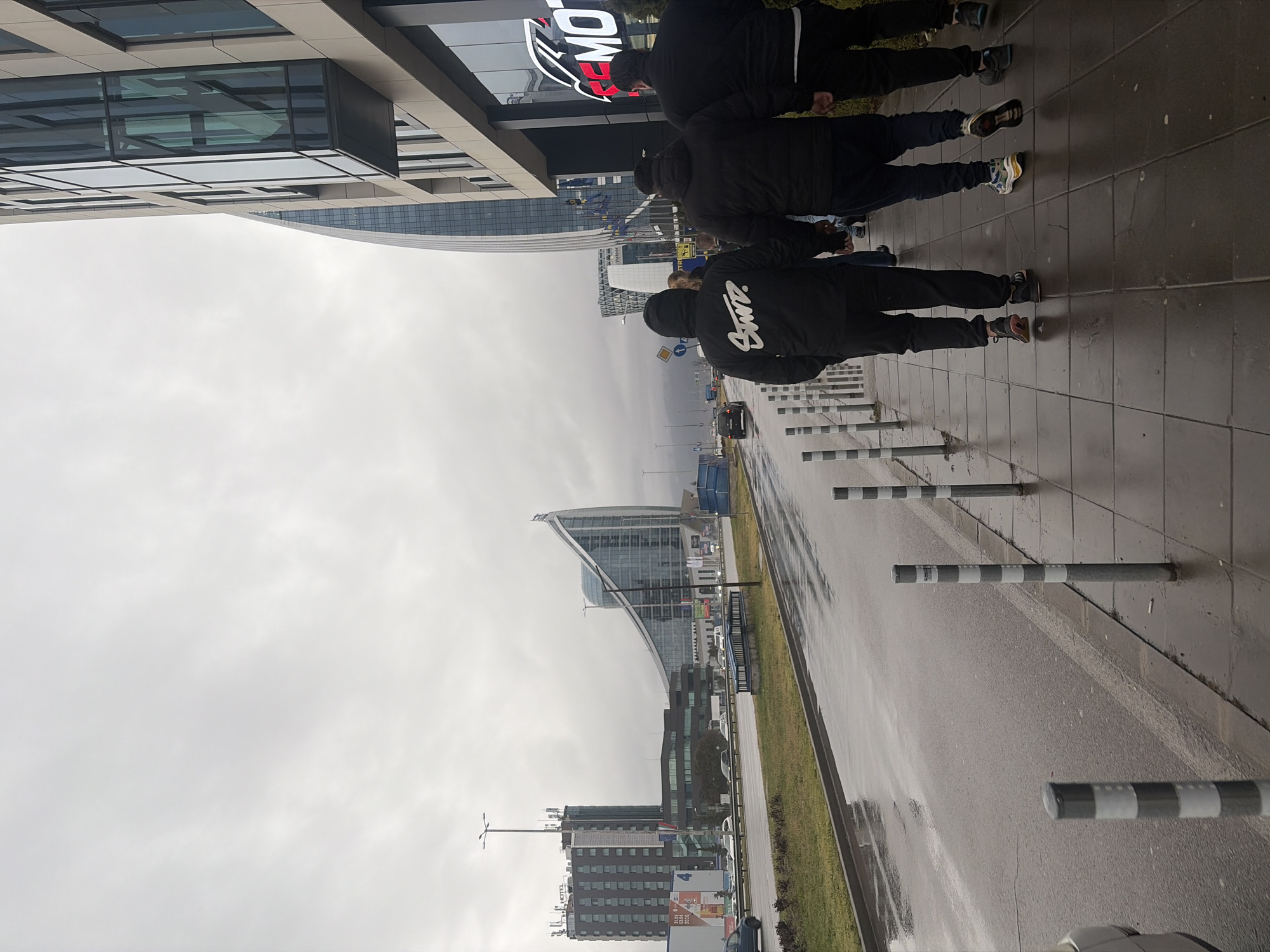 Early morning commuters navigate Sofia streets and transit