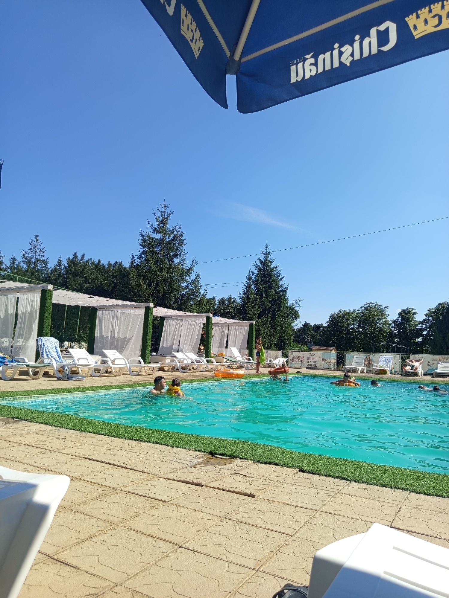 Summer day at a Dniester riverside resort in Moldova