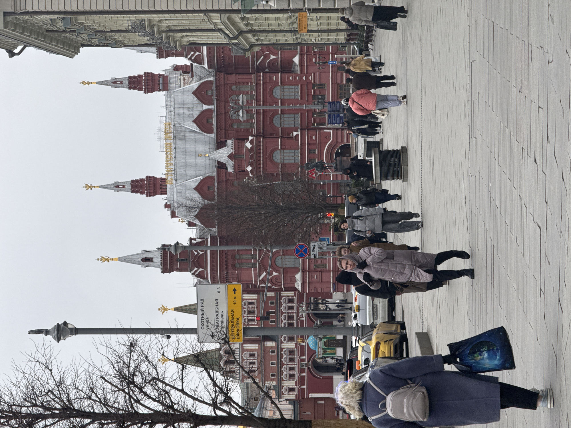 Moscow's Historic Red Square Museum Captured Under Gray Skies