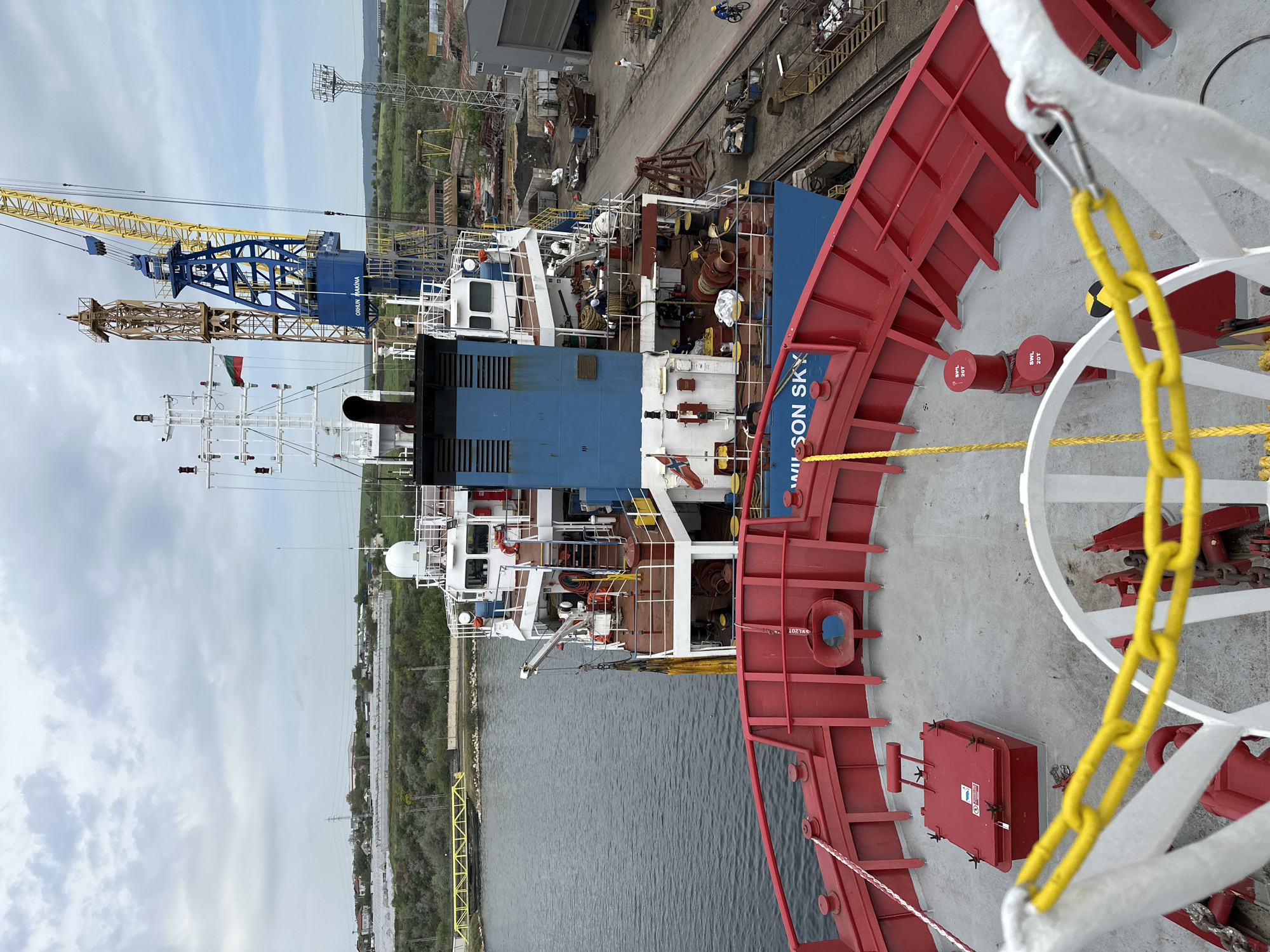 WILSON SKY vessel berthed at Bulgarian shipyard in Ezerovo