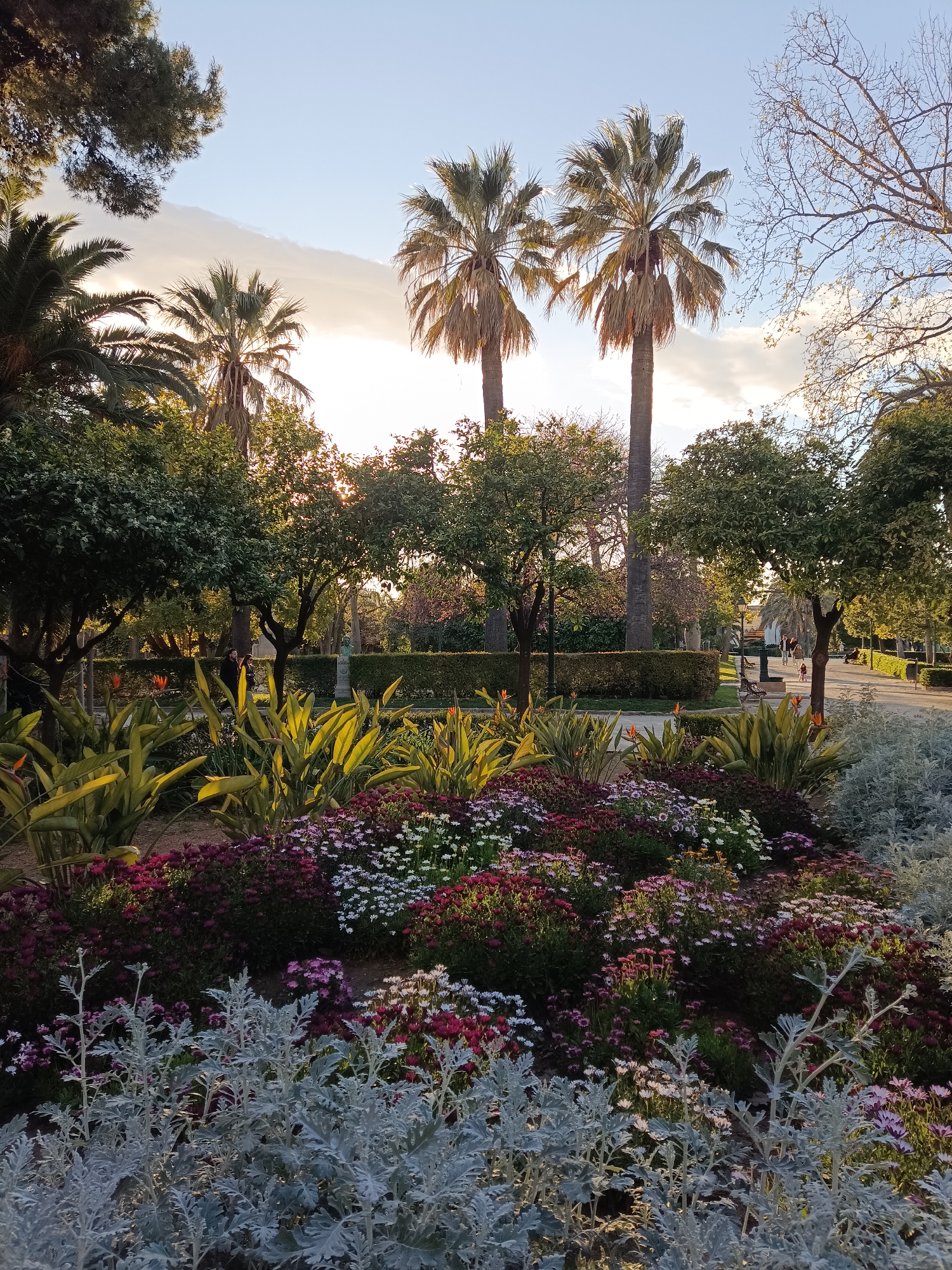 Valencia park visitors document gardens and walkways
