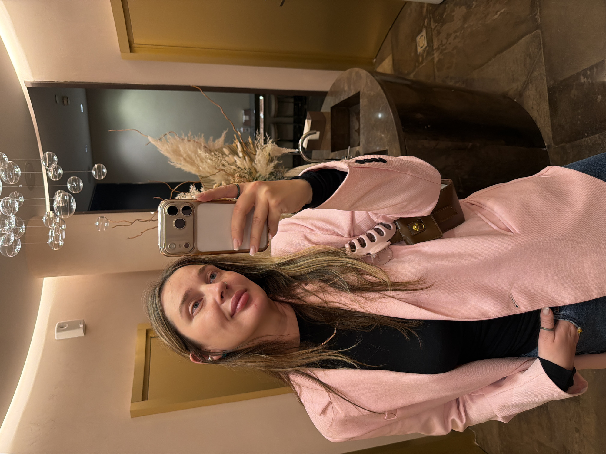 Inside a stylish Saint Petersburg venue, mirror selfies and interiors