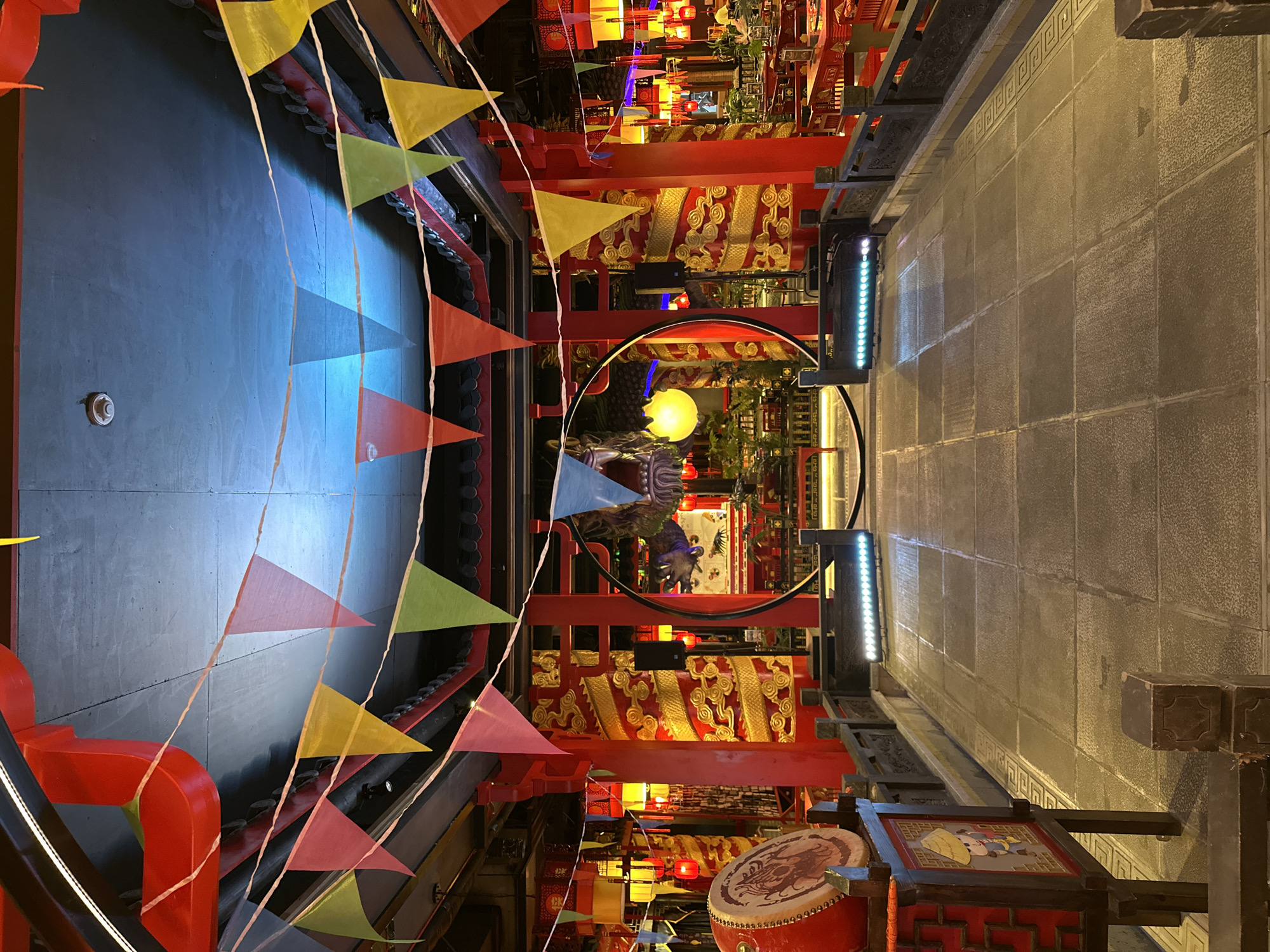 Traditional Chinese-themed venue pathway captured in unknown location