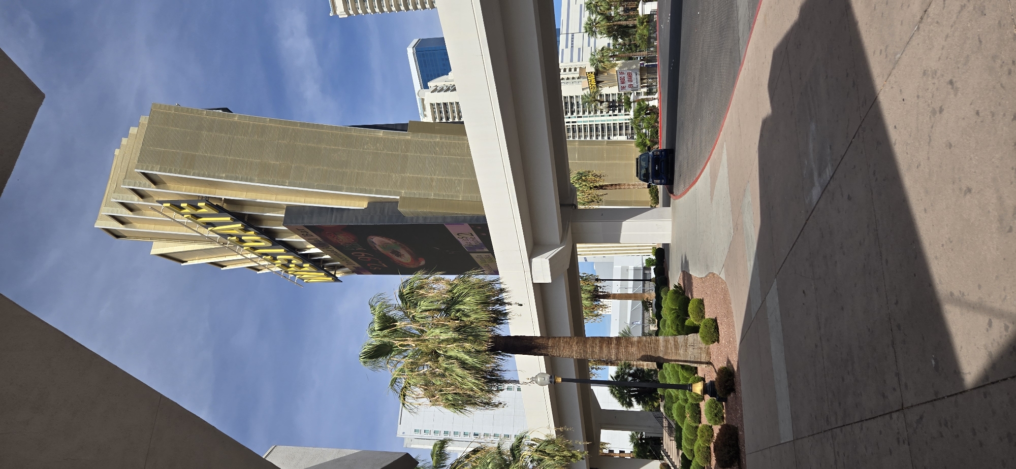 Westgate Las Vegas exterior, palm trees and all