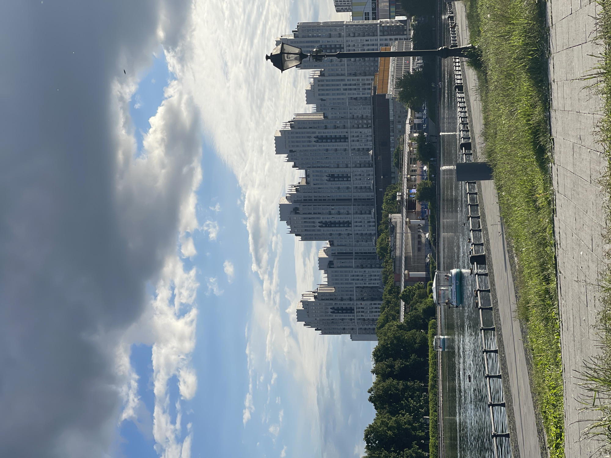 Moscow waterfront scenes near Ostankino Tower documented by witnesses