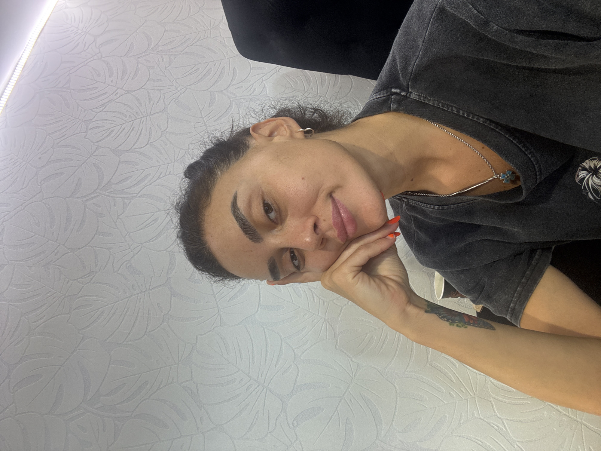 Relaxed armchair session in a Tbilisi interior, coffee in hand