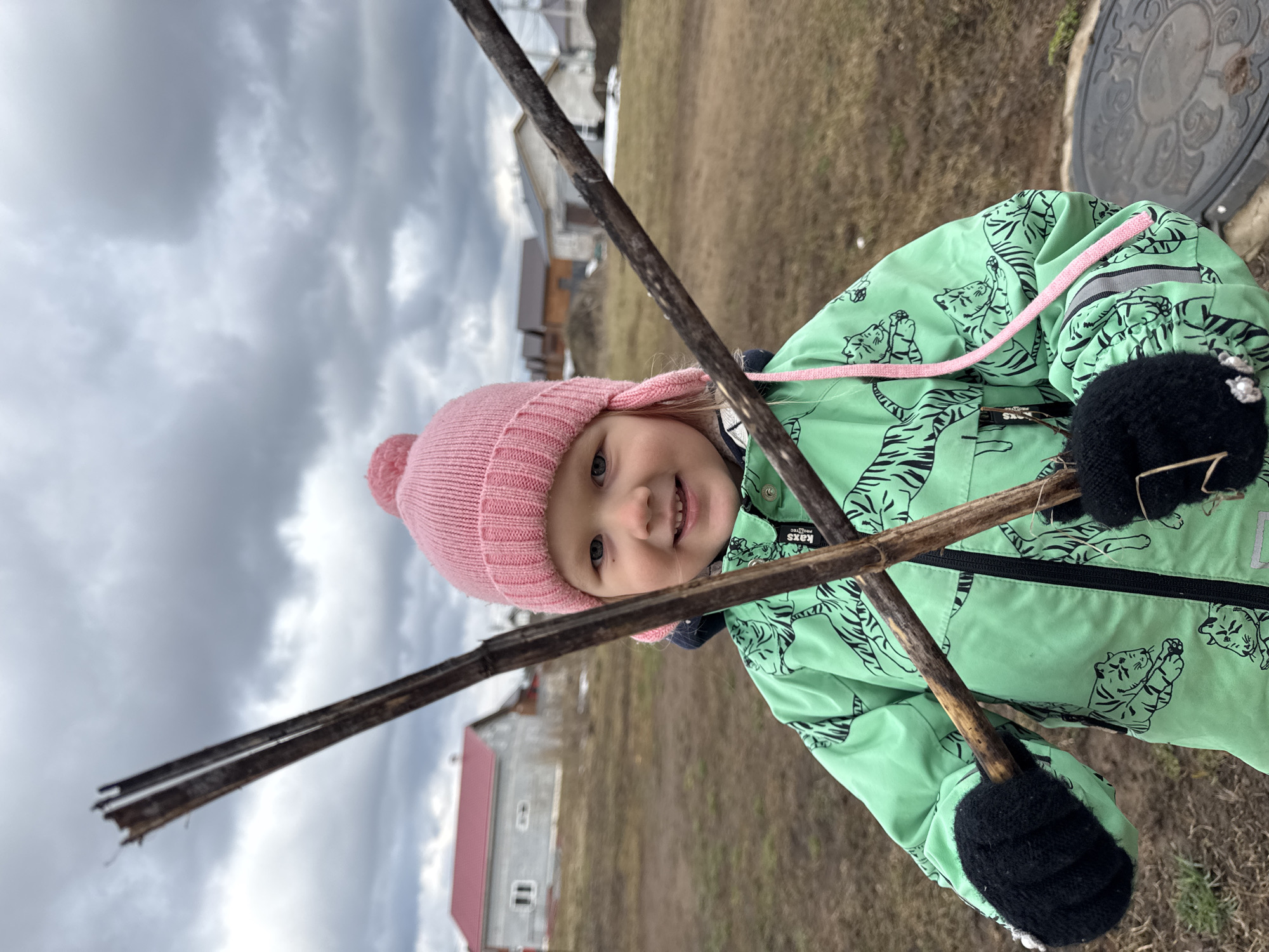 Daily life moments captured in rural Russian village
