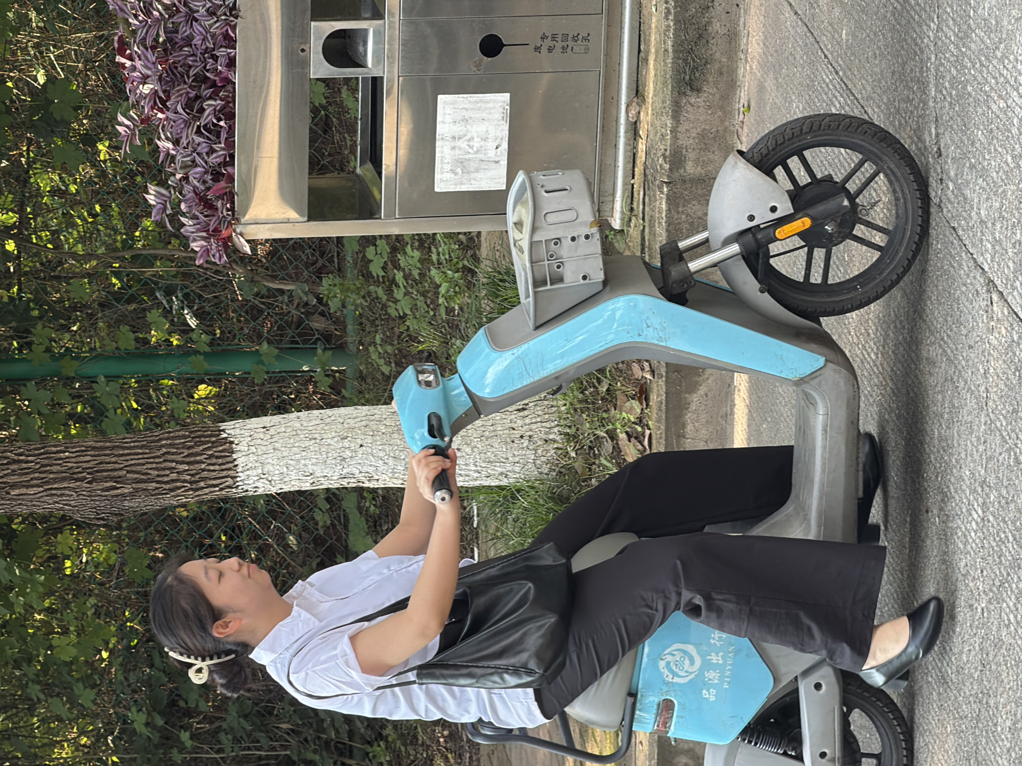 Electric scooter activity across Jiangjin streets and parks