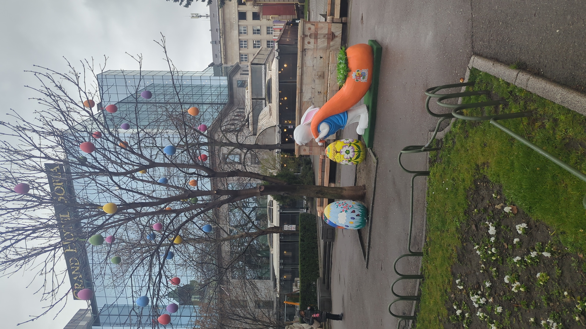 Easter egg tree display spotted in Sofia public space