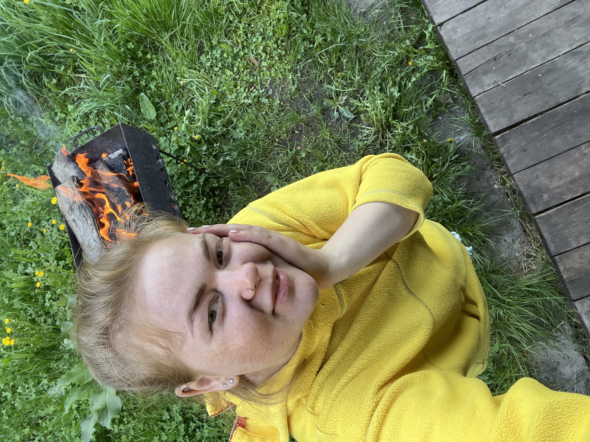 Early morning outdoor grilling session captured in Chaikovsky Russia