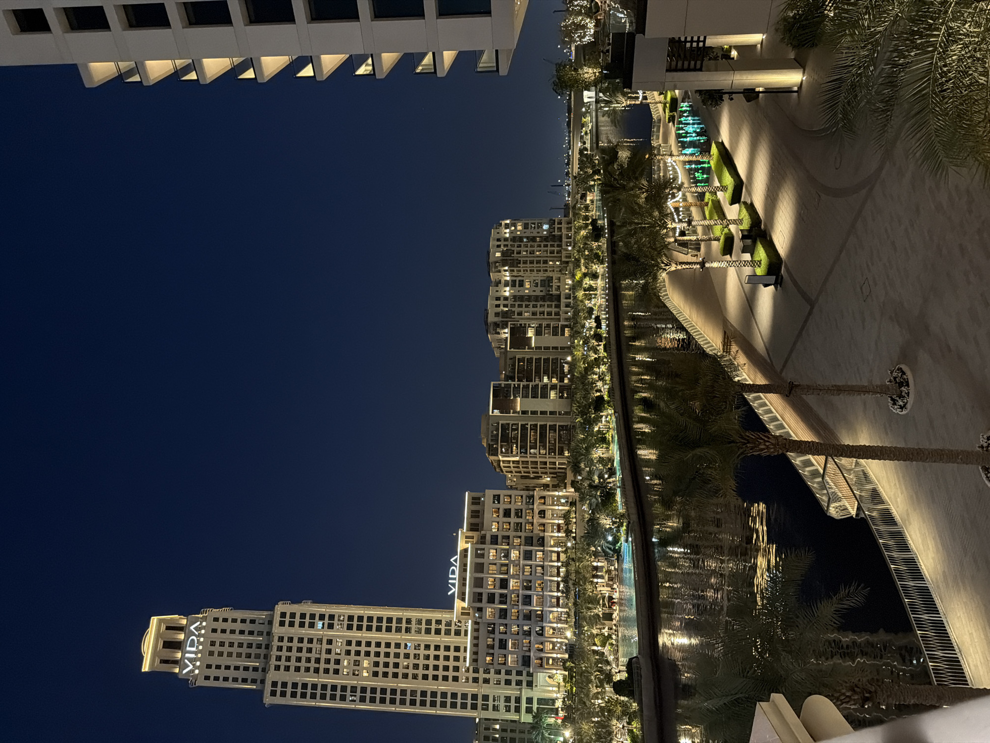 Dubai skyline observed during evening hours, April 2026