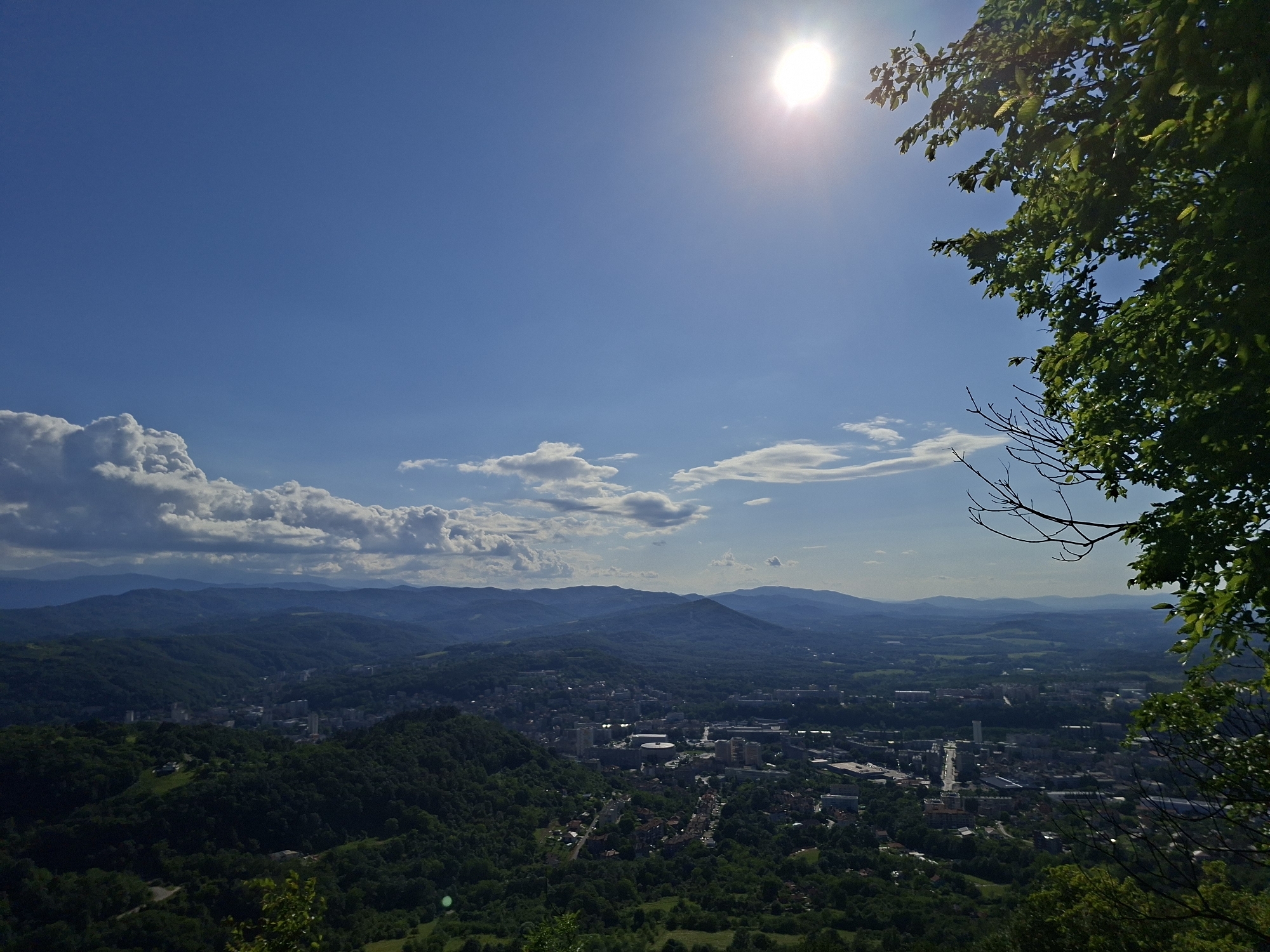 Panoramic views captured of Gabrovo valley from mountain overlook
