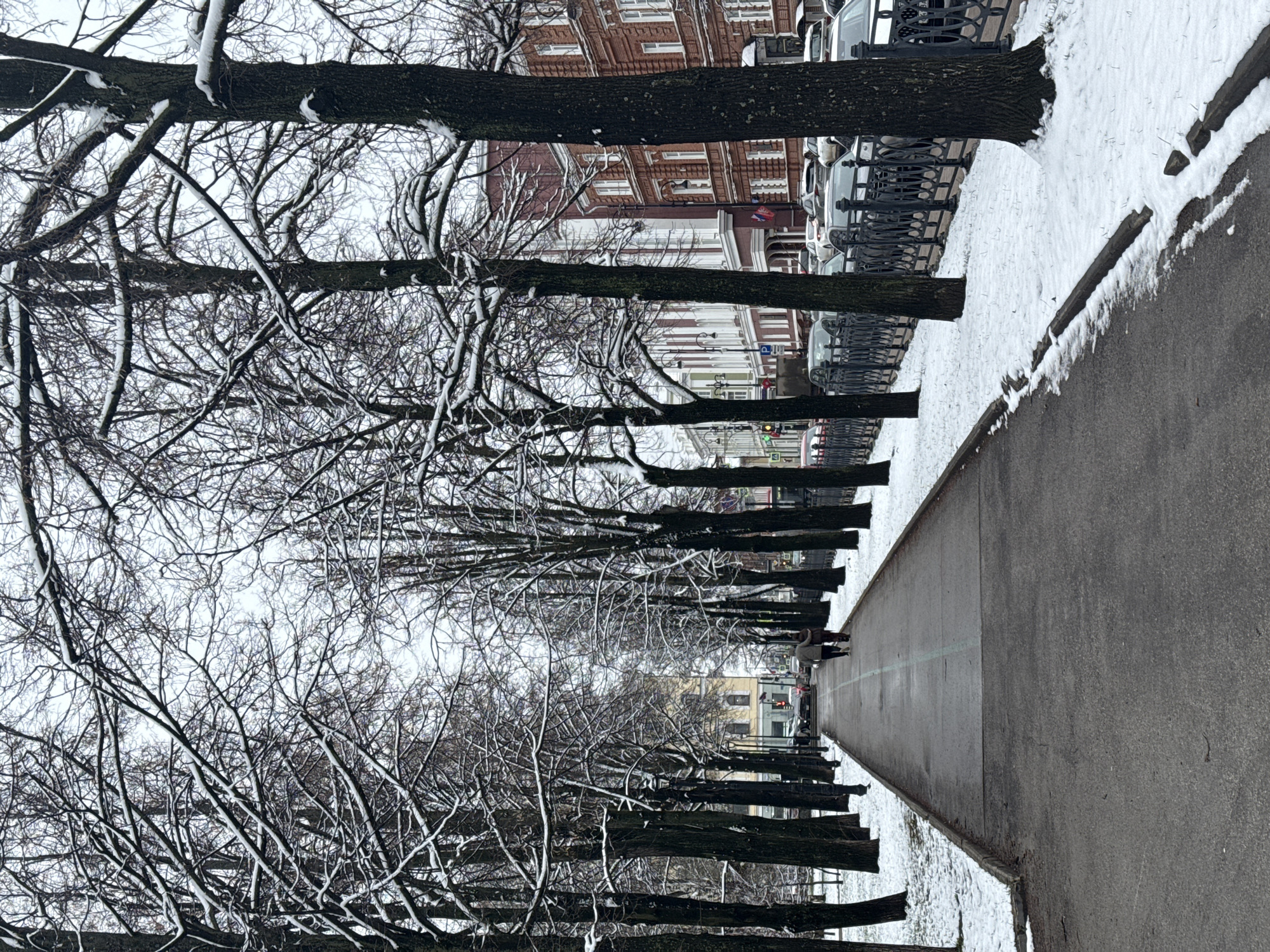 Spring snow blankets Perm streets and parks