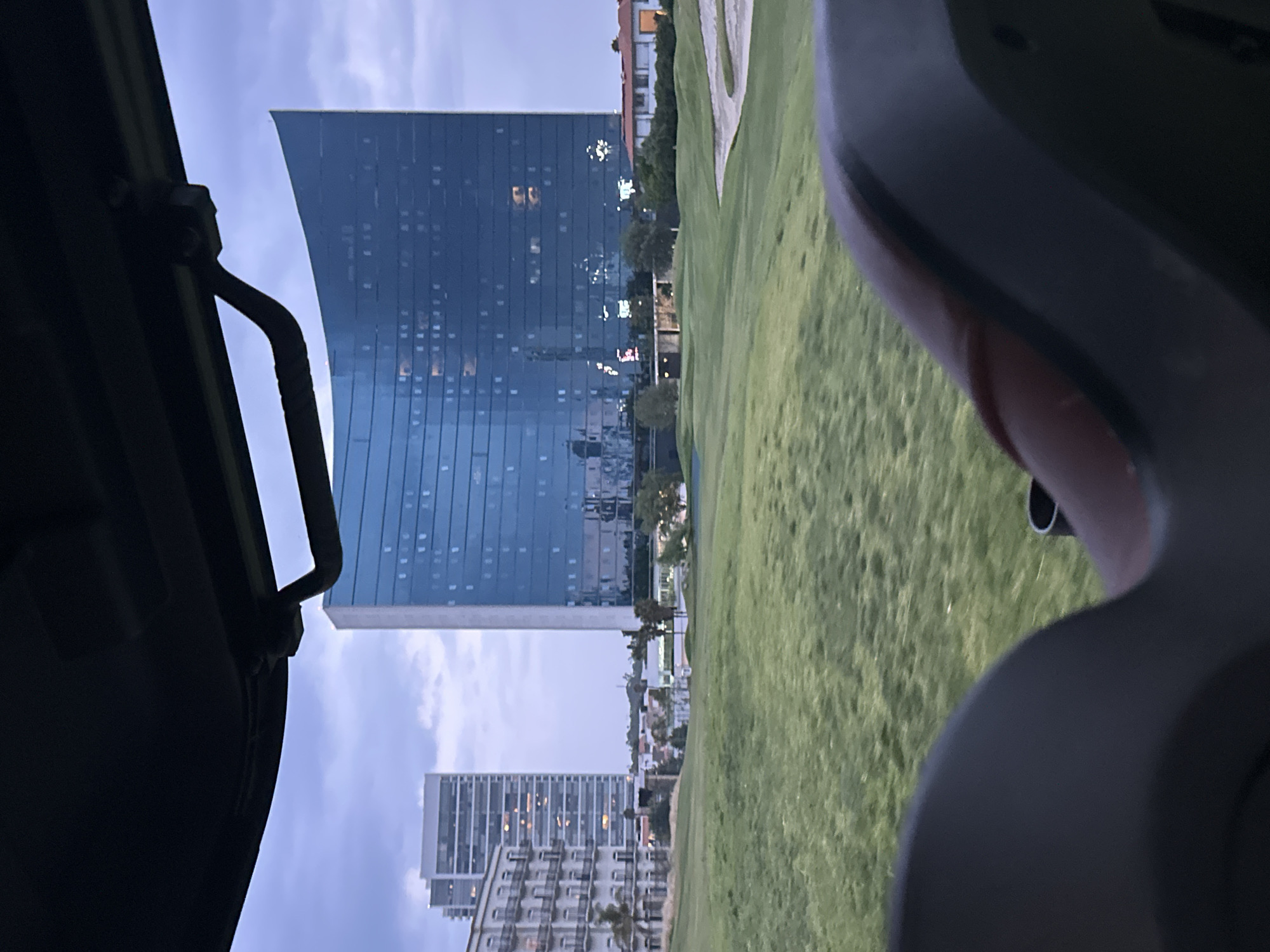 Golf cart view captured in Mexican town