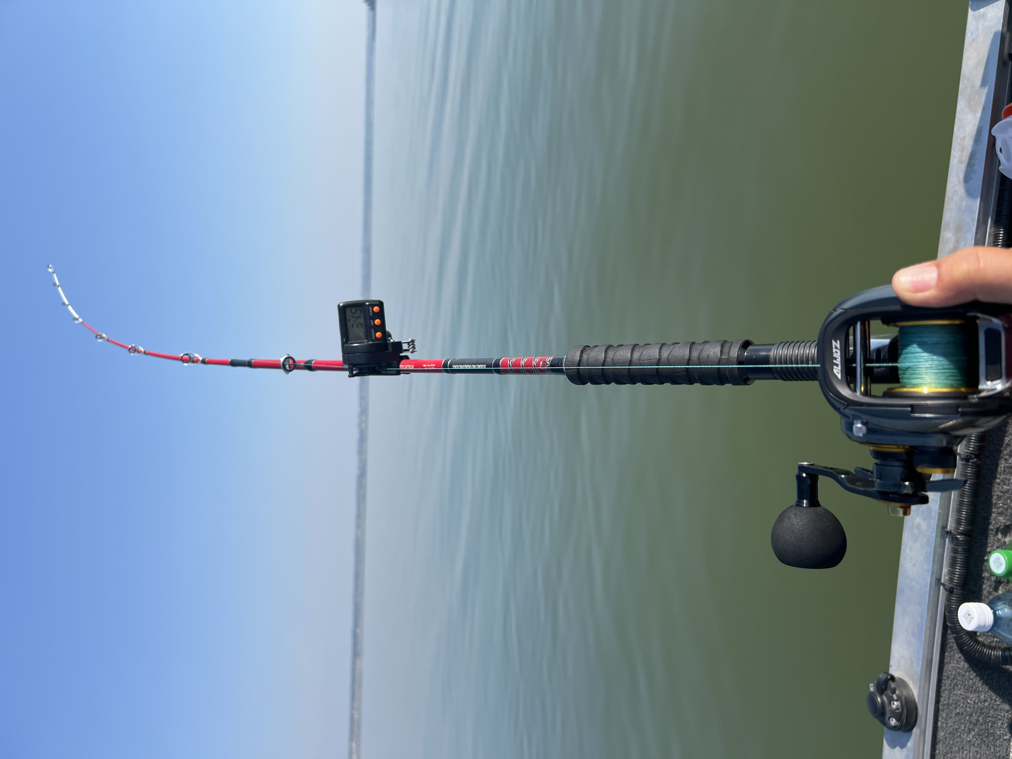 Out on the water fishing near Novopichugovo, Russia.
