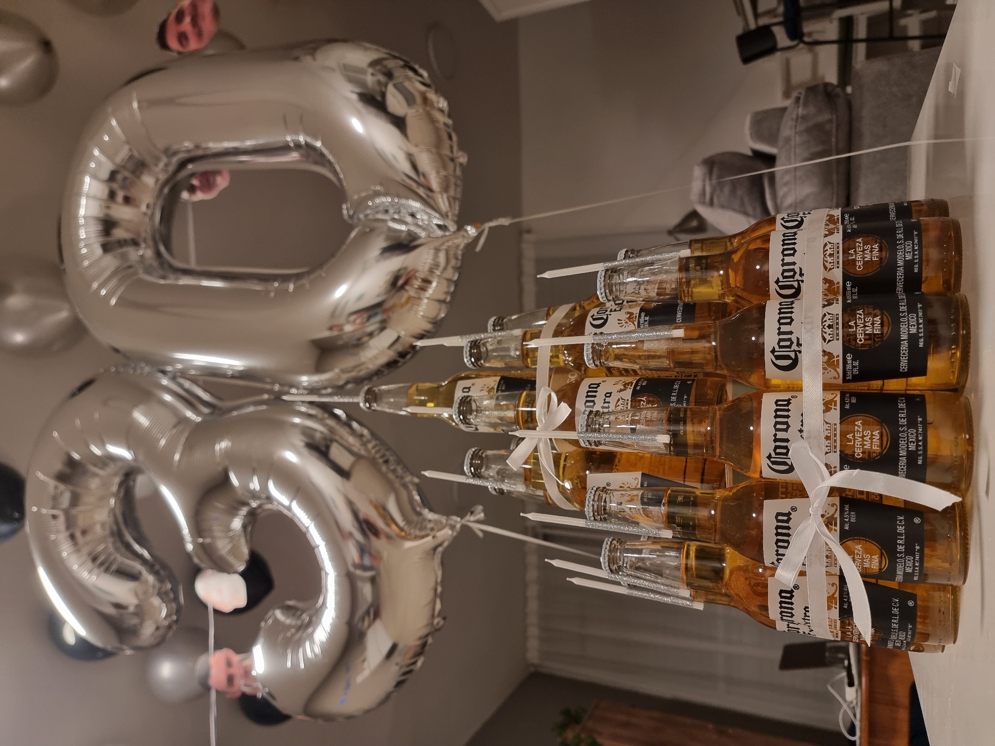 30th birthday decorations set up in a Ramat Gan home