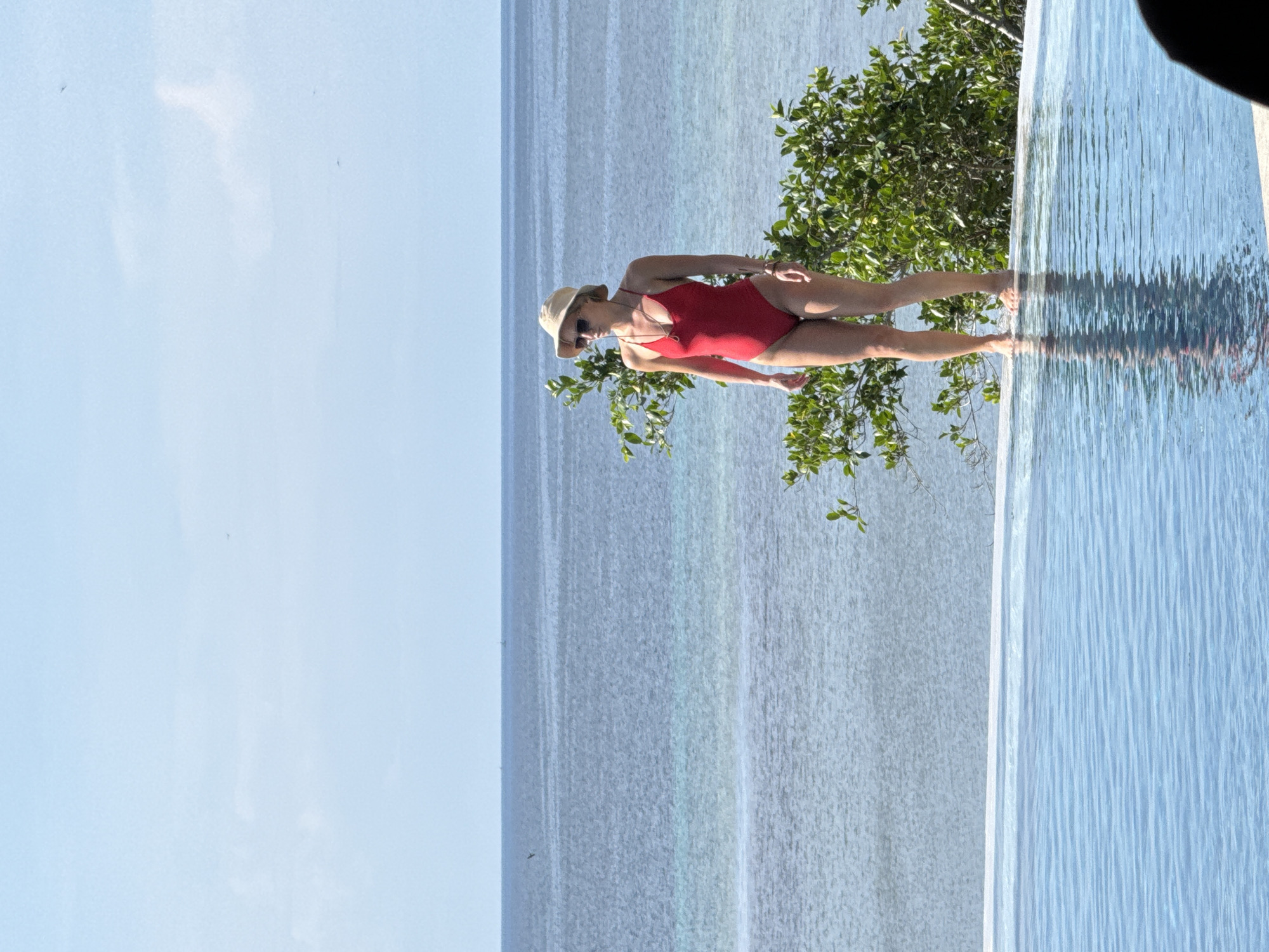 Resort guests share oceanfront facilities with grazing deer in Gerokgak