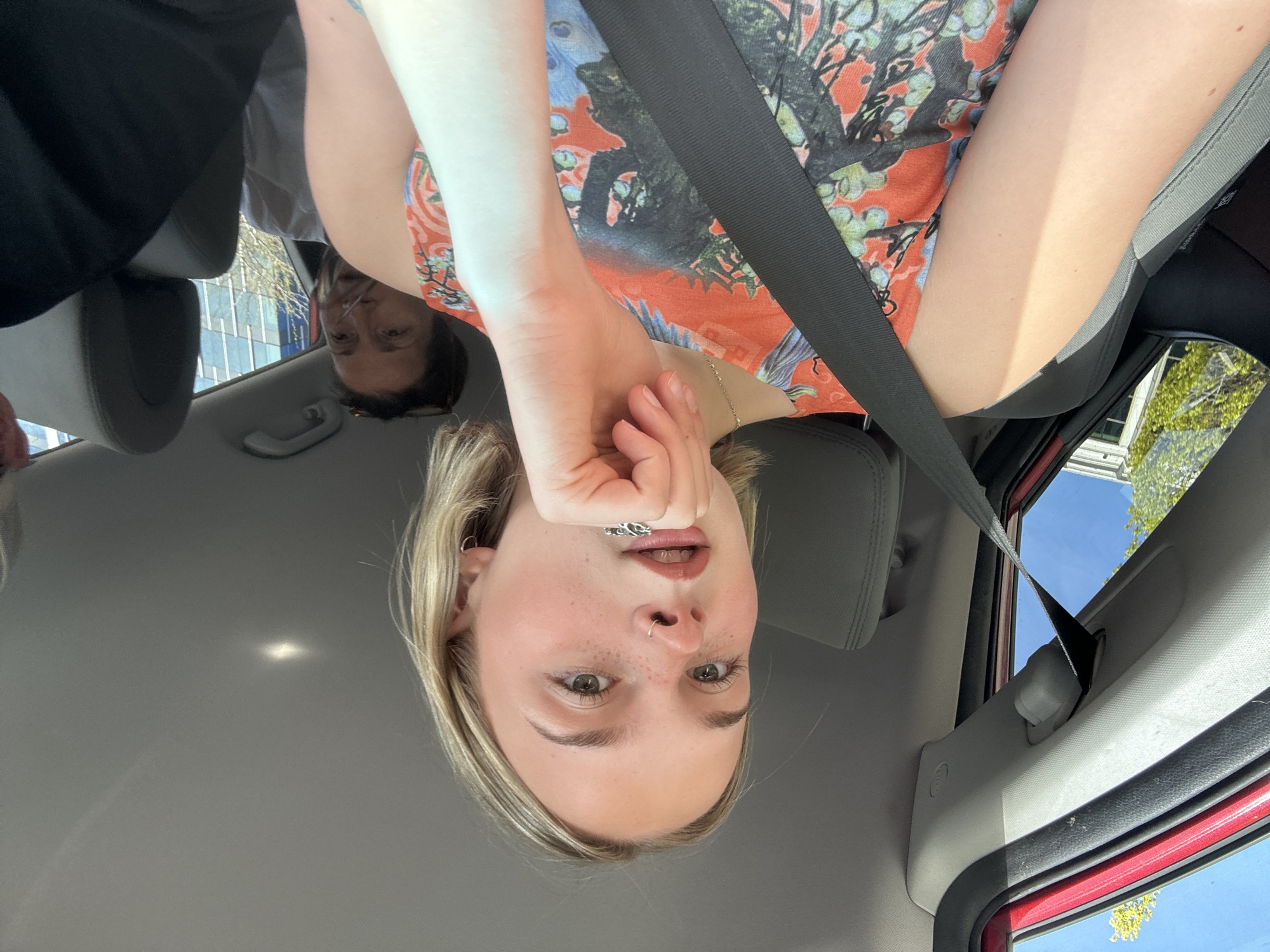 Car interior photograph captured in Kelowna shows passenger