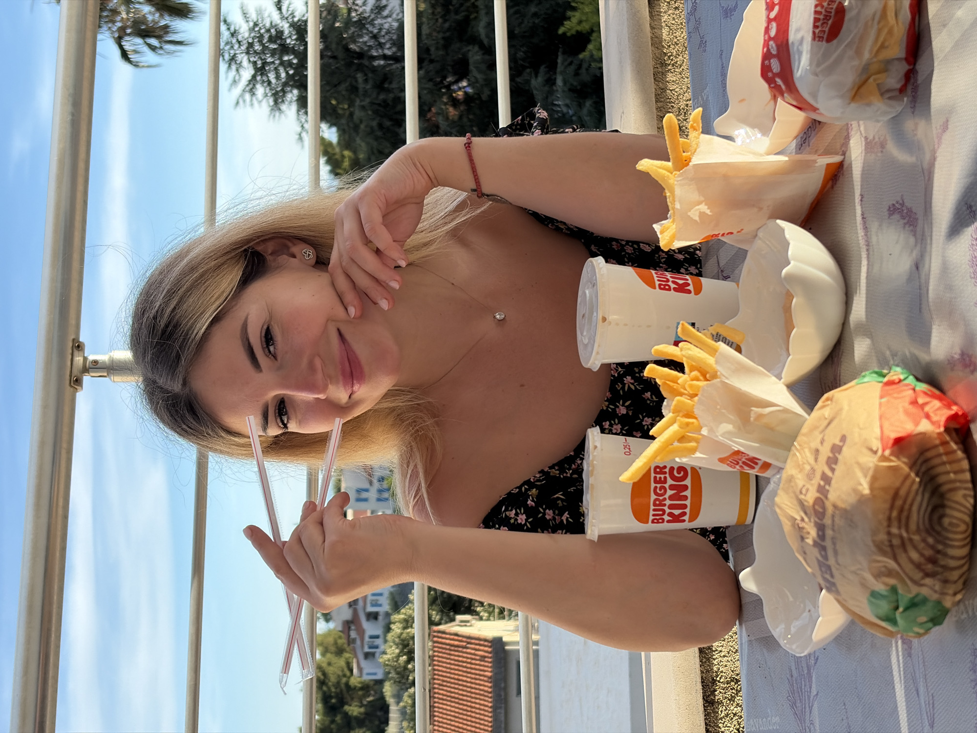 Burger King lunch and car wash stop in Budva