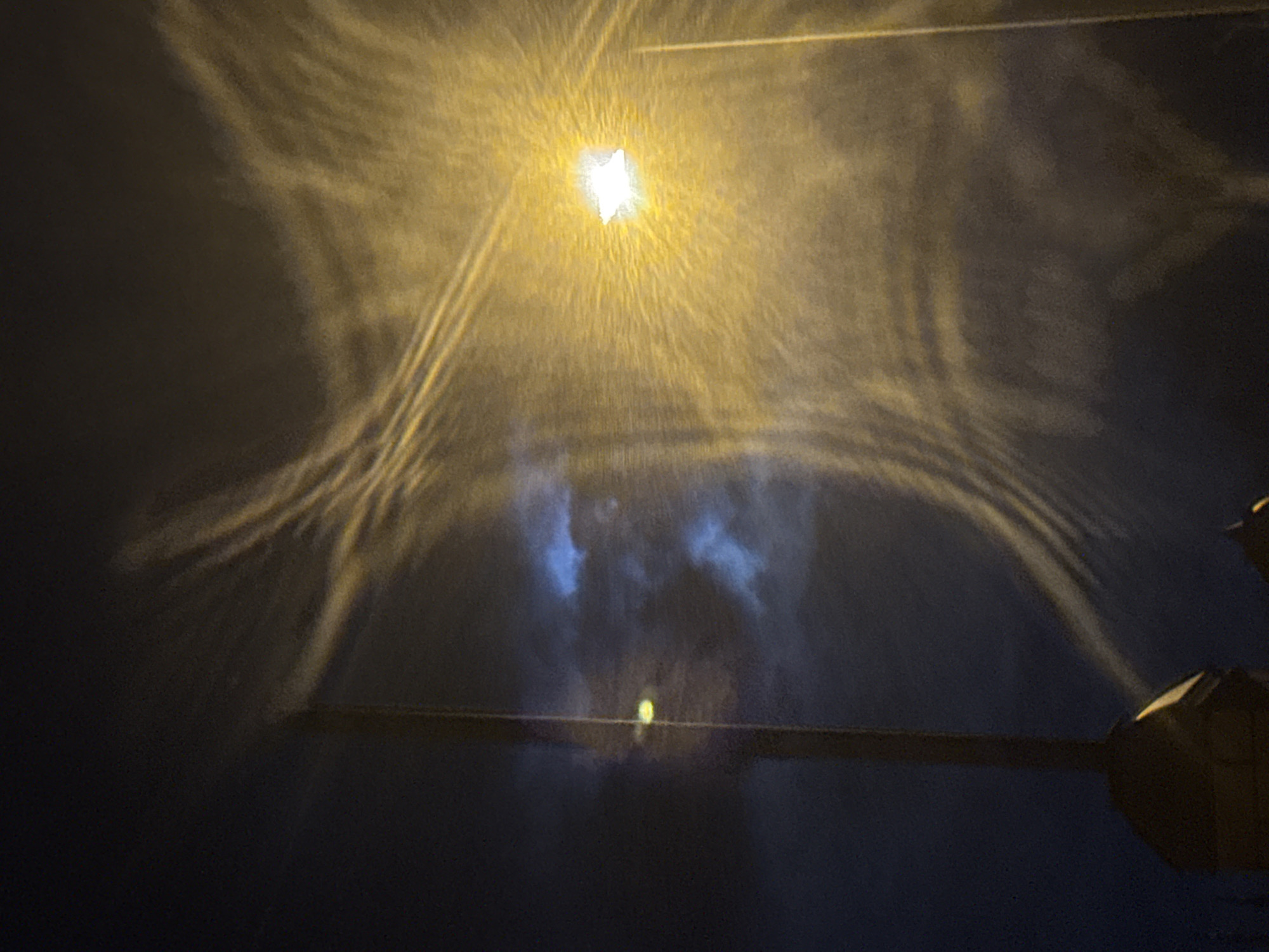 Unusual bright light phenomena observed in Maykop night sky