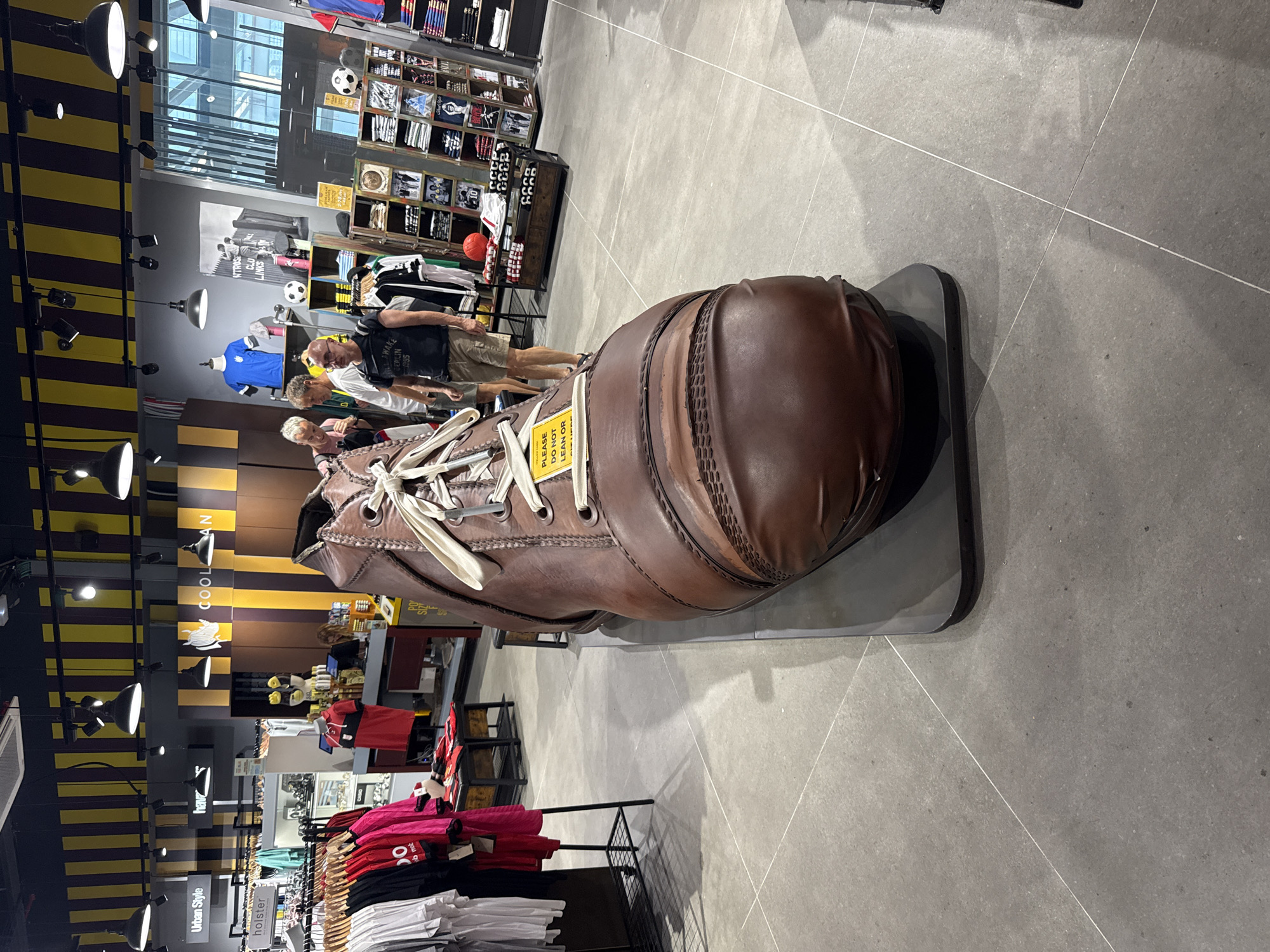 Passing through Palma Airport's shops, displays, and terminal