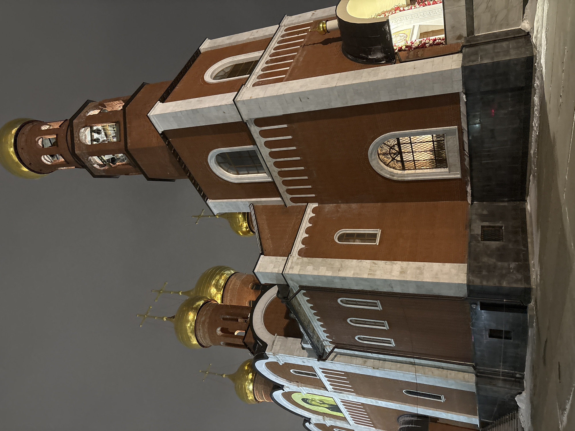 Orthodox church observed under gray skies in Nizhnevartovsk
