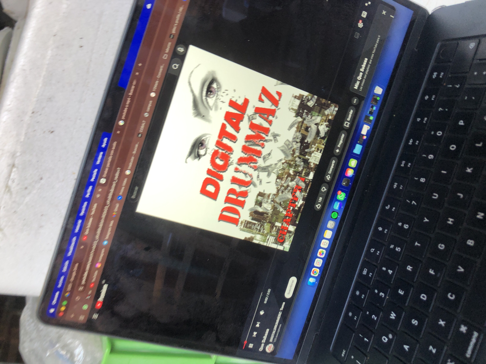 YouTube music video viewed on laptop in Beccar, Argentina