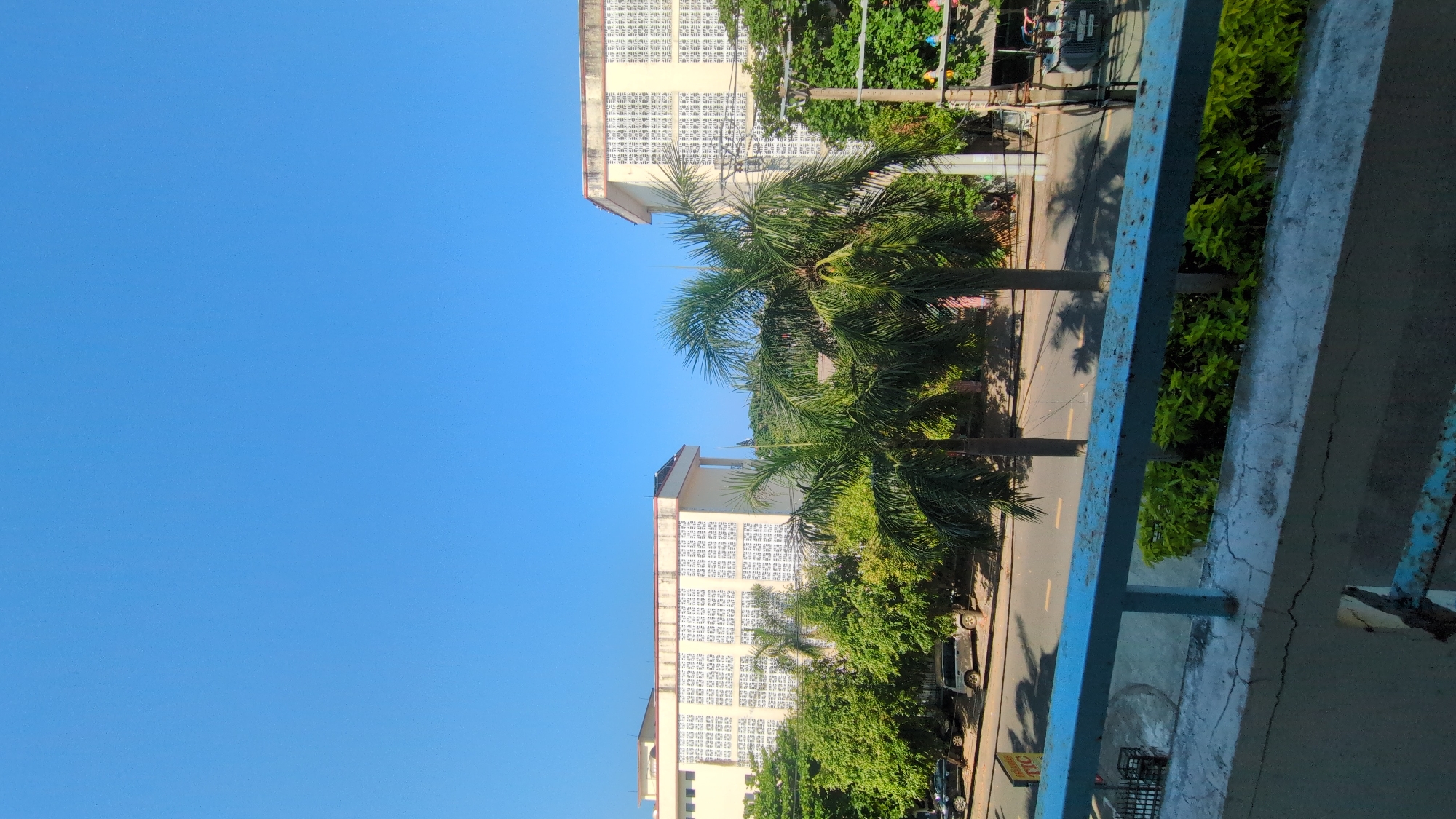Clear skies frame twin buildings in Tuy Hòa