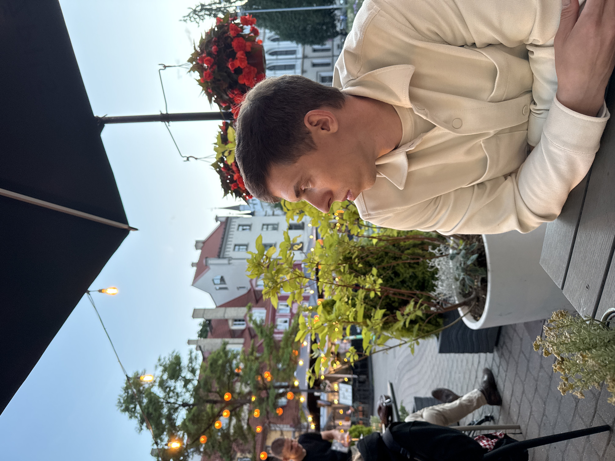 Evening hang at an outdoor café in Riga