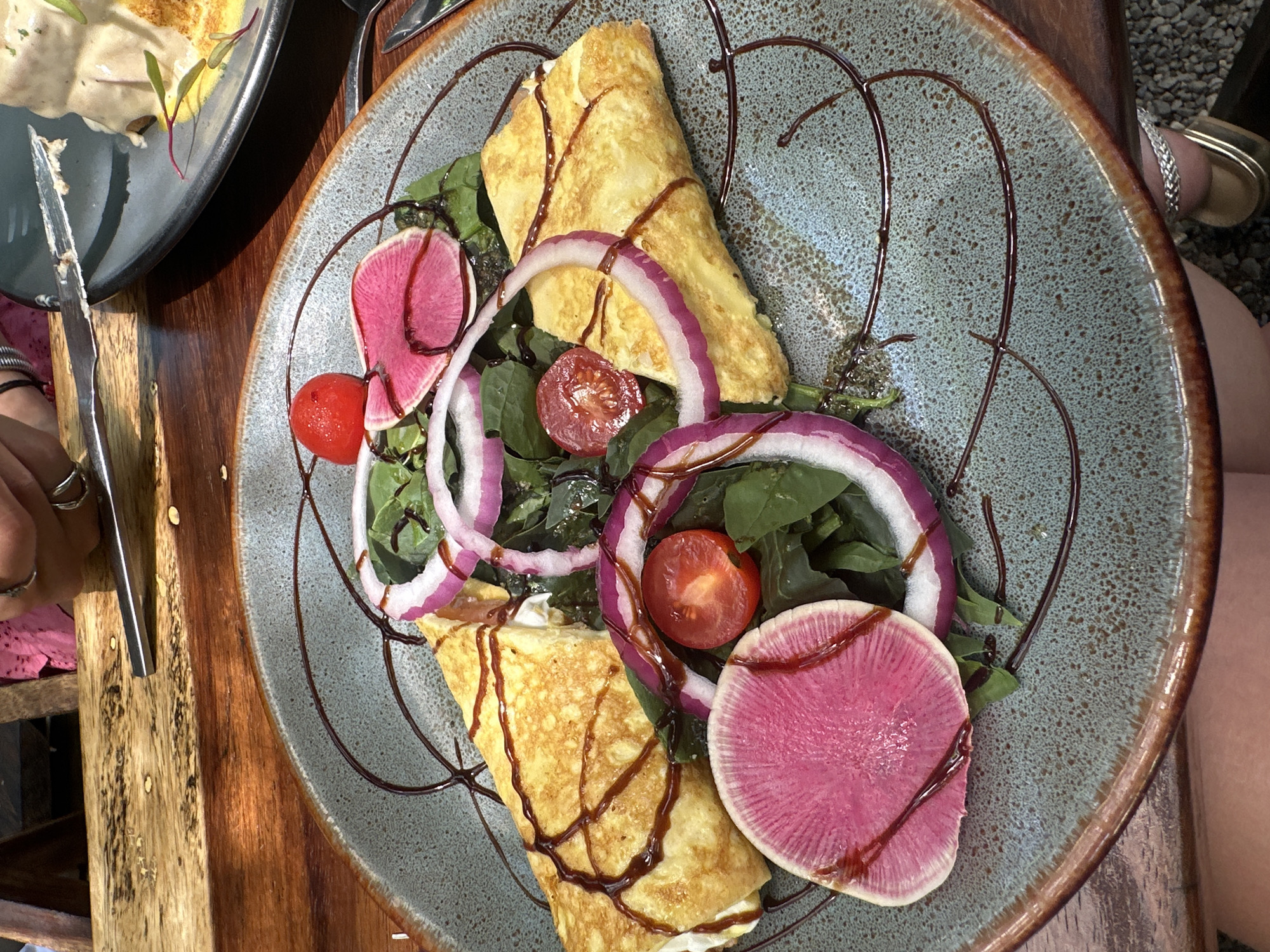 Omelet dishes photographed at Acapulco restaurant