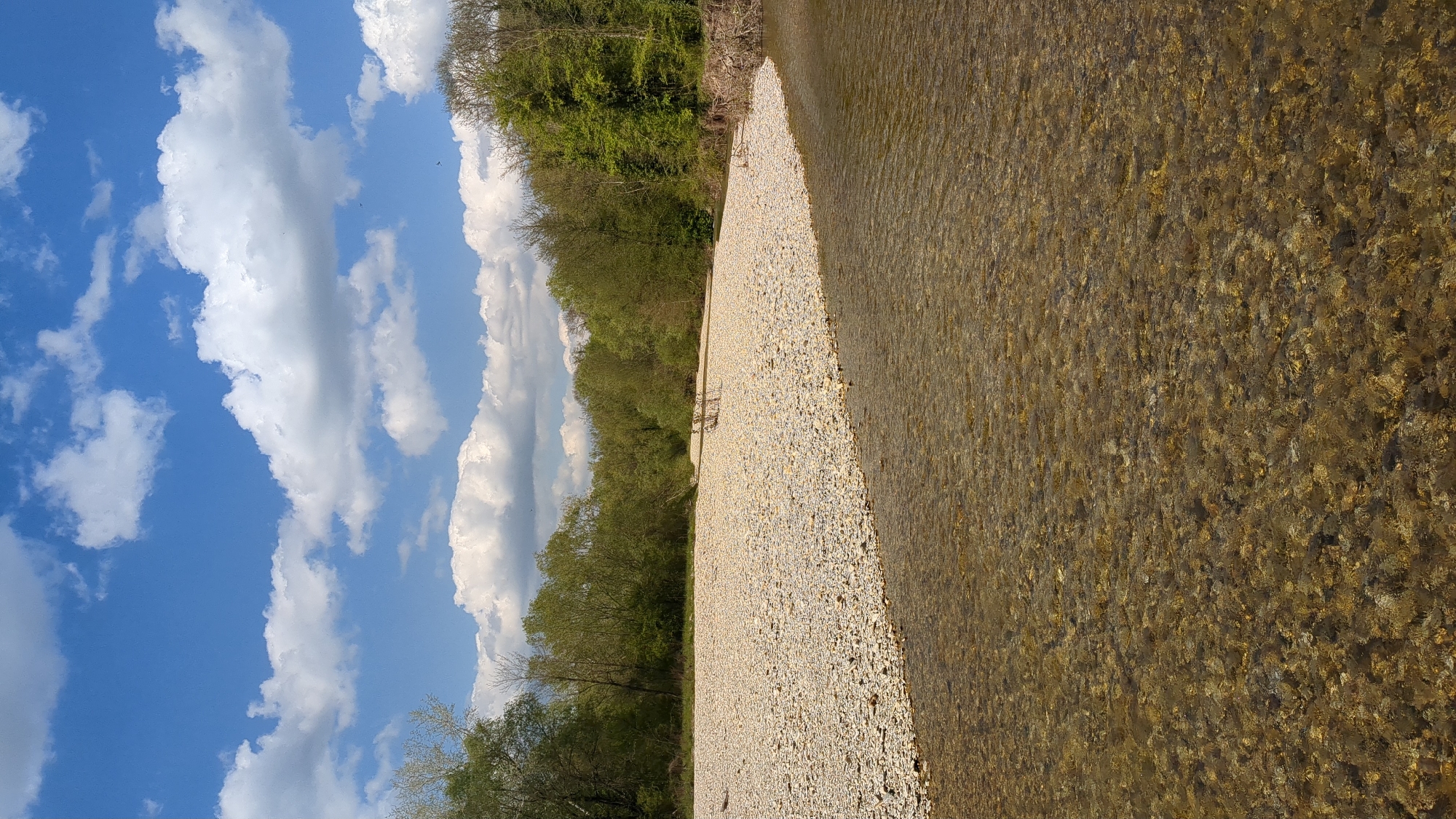 Spring river scenes documented in Beregovoe, Russia