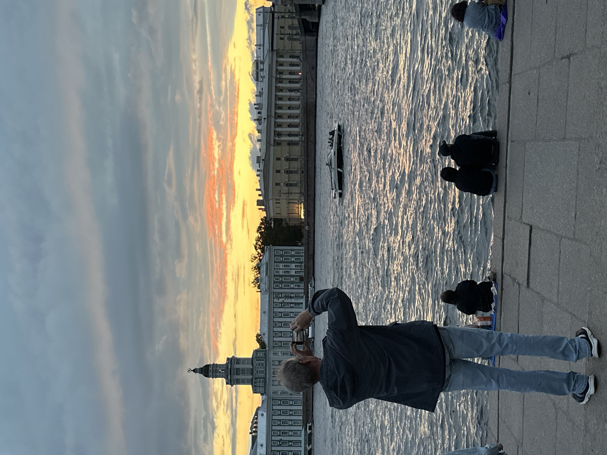 Golden hour on the Neva River, Saint Petersburg