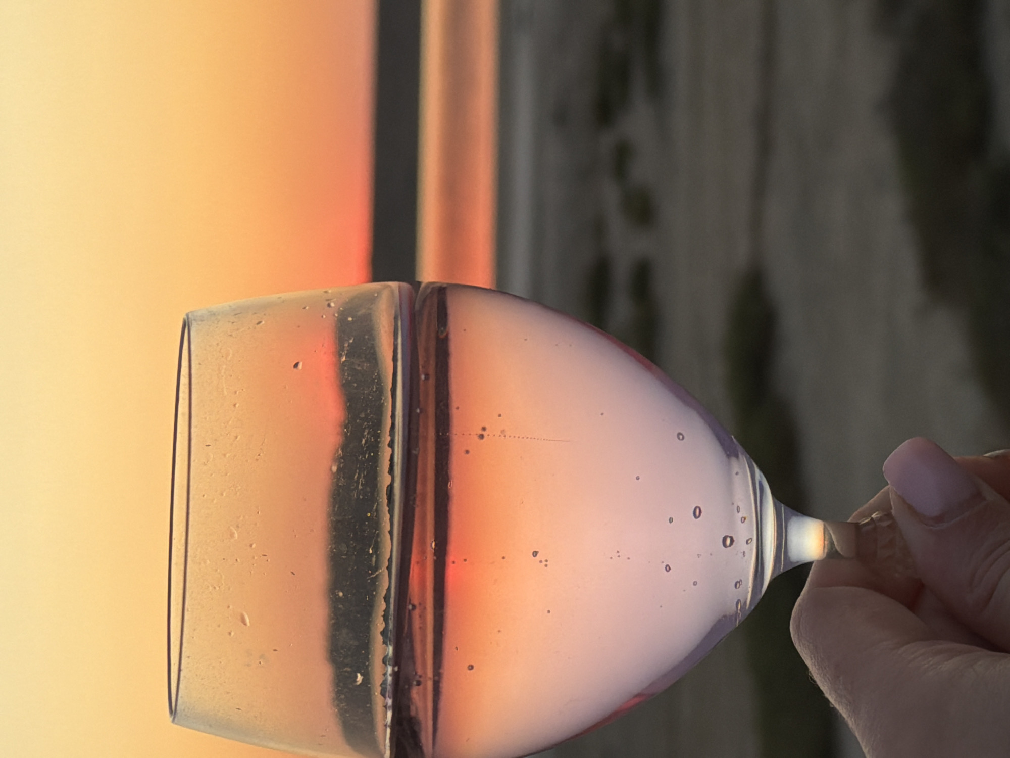 Rosé at sunset over the water in Odesa