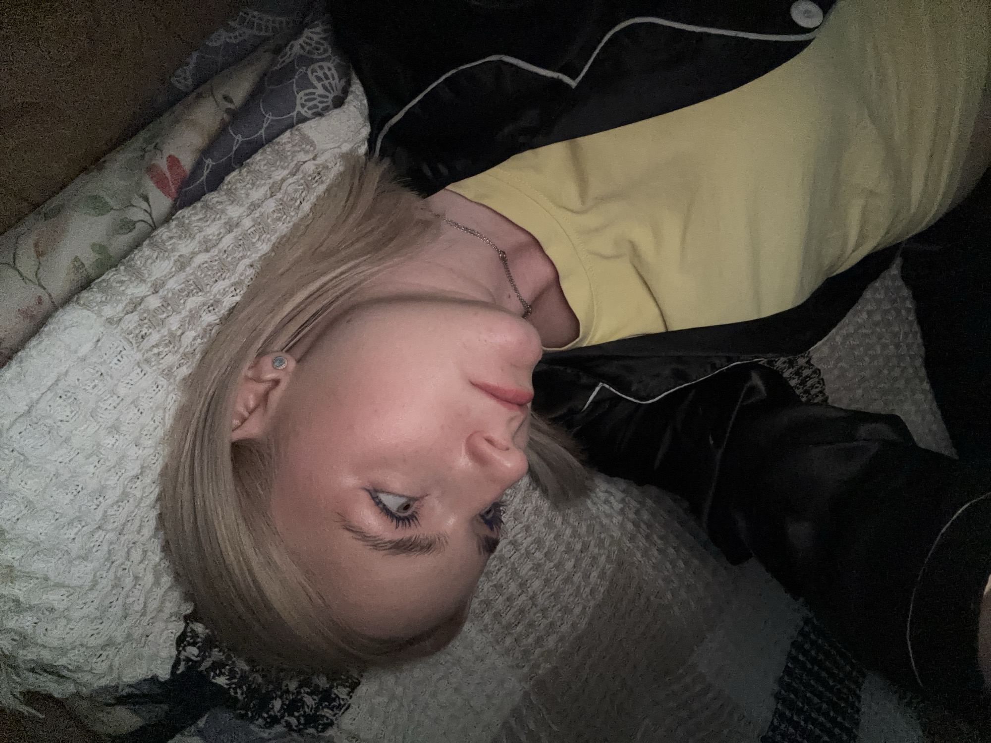 Lazy afternoon on a patterned blanket in Lednevo