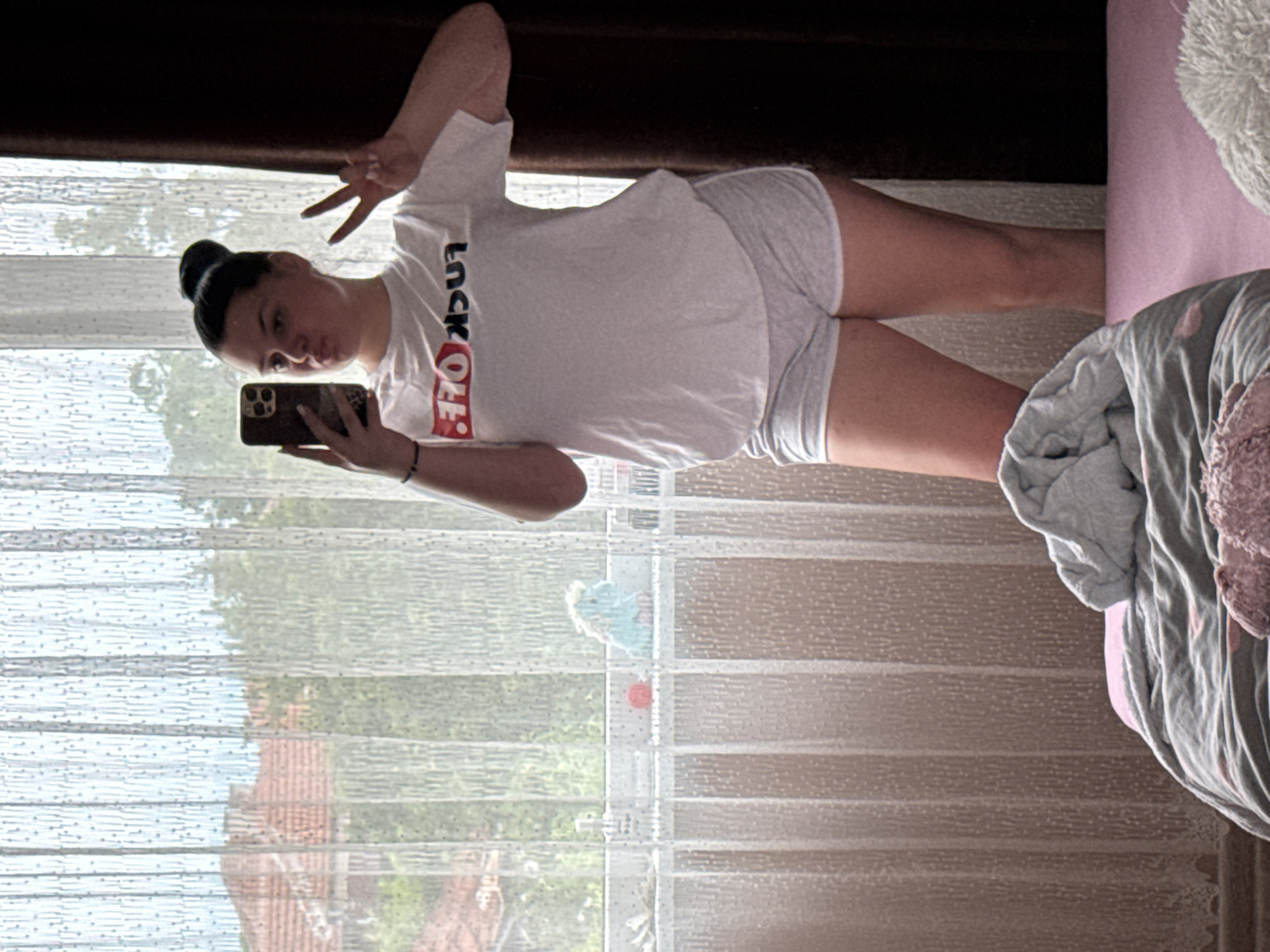 Woman takes selfies in different outfits in Rogosh