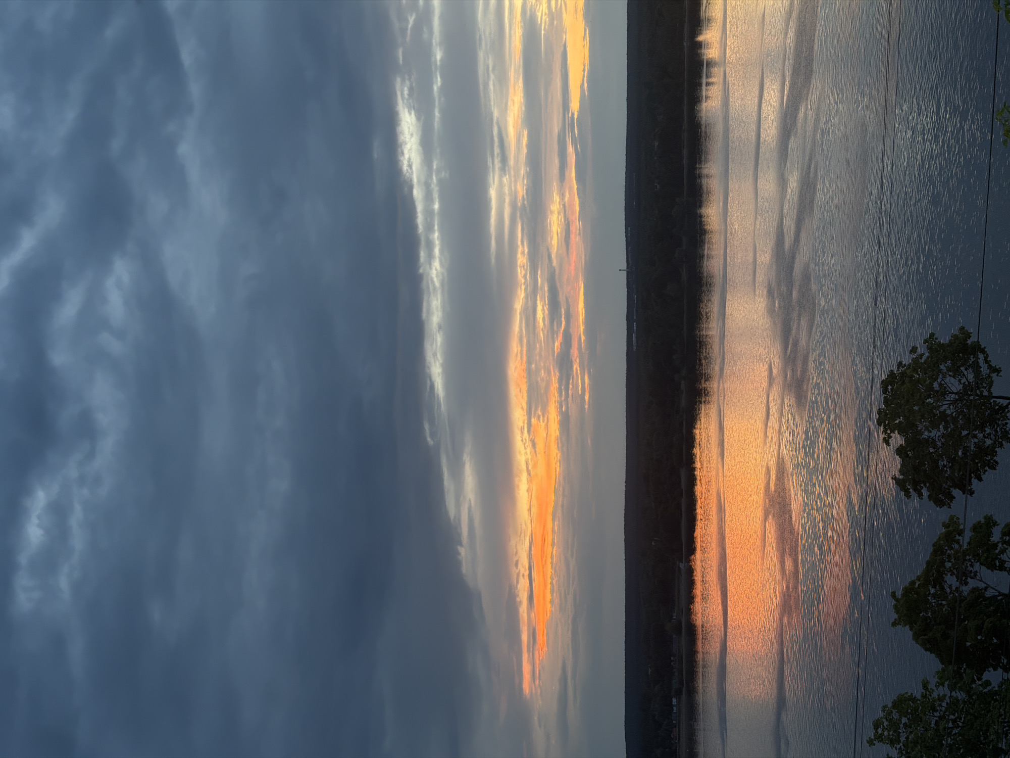 Sunset over the Kama River from Perm's embankment