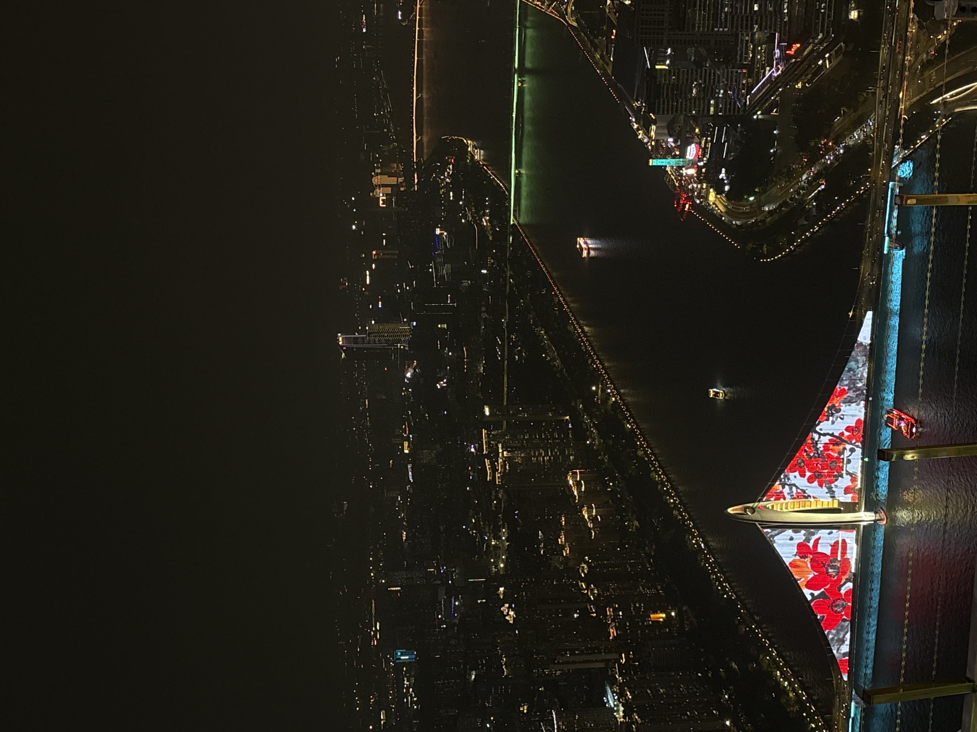 Nighttime views of Canton Tower and Haizhu District captured