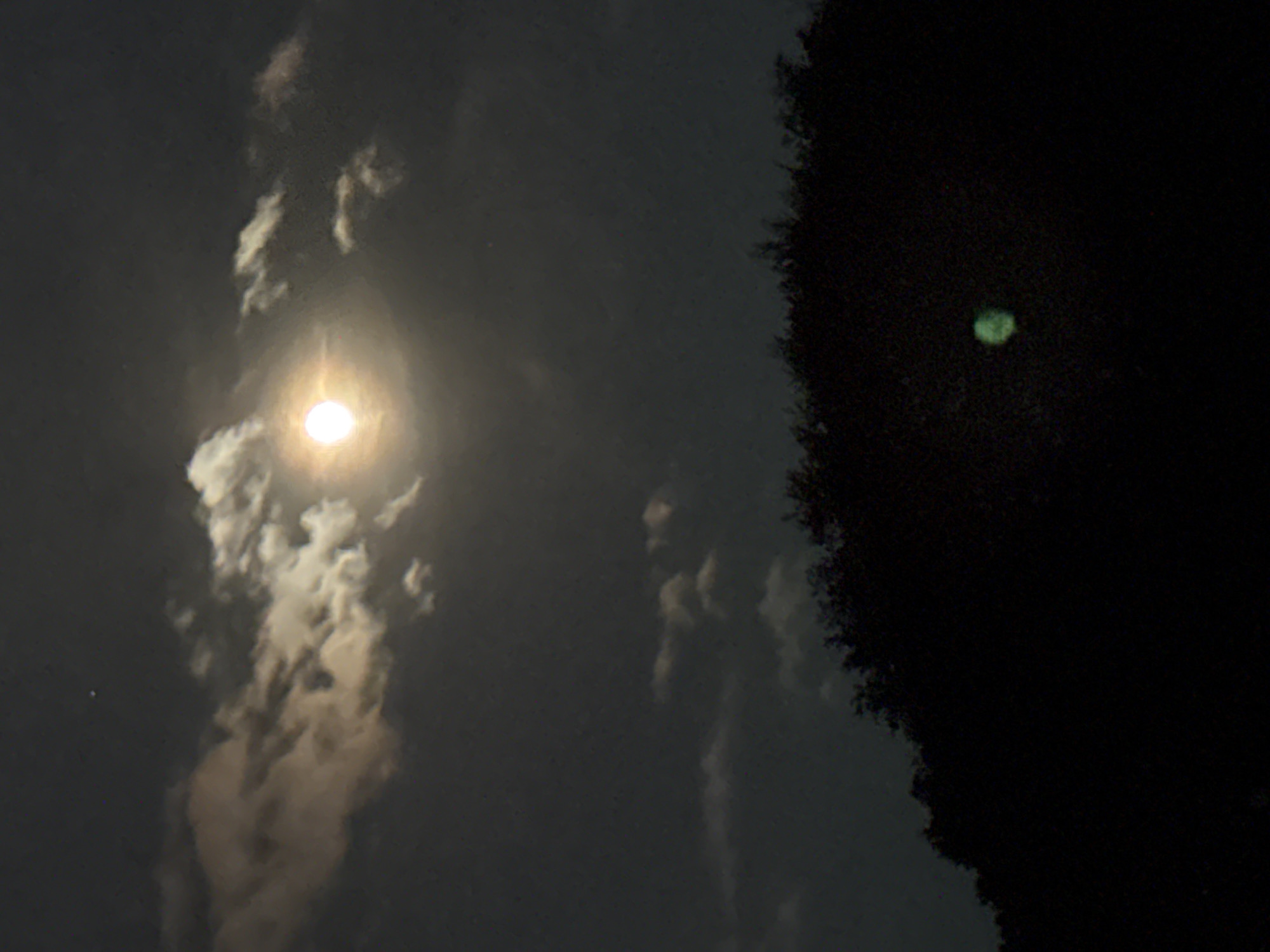 Moonlit night over a small Bulgarian village
