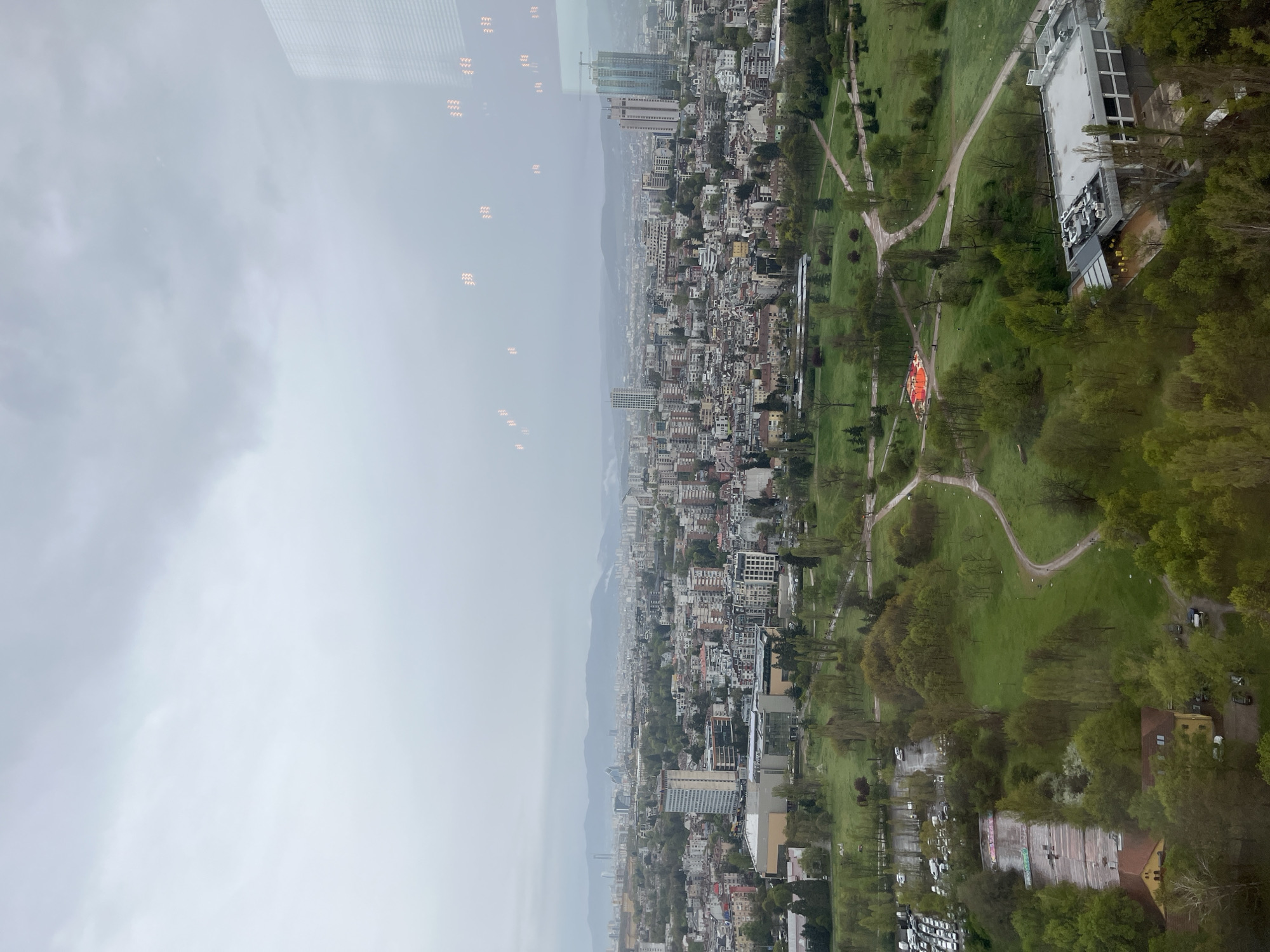 Sofia cityscape and parking garage documented by witness