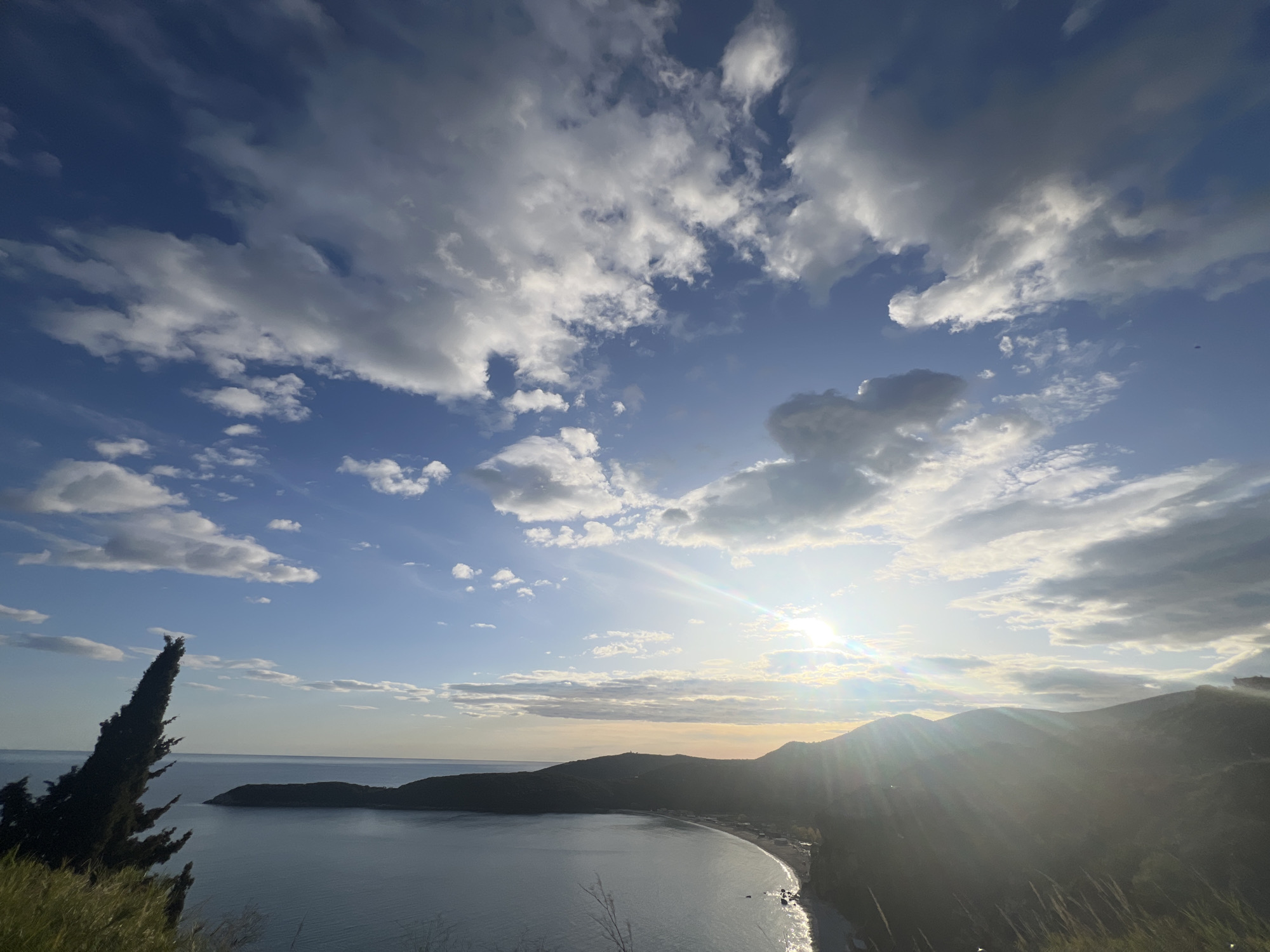Tourist captures scenic coastal views from Prijevor Montenegro overlook