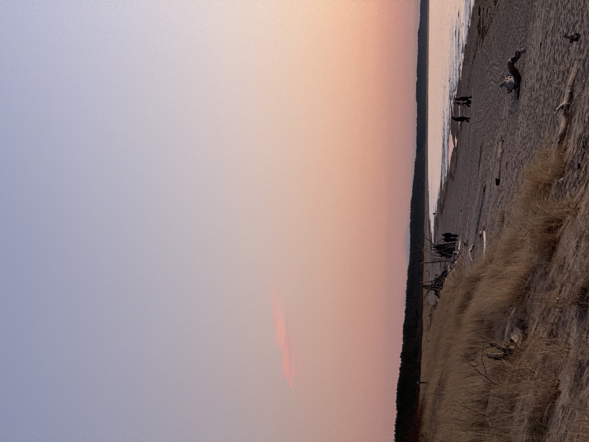 Dusk beach scene captured in Garciems, Latvia