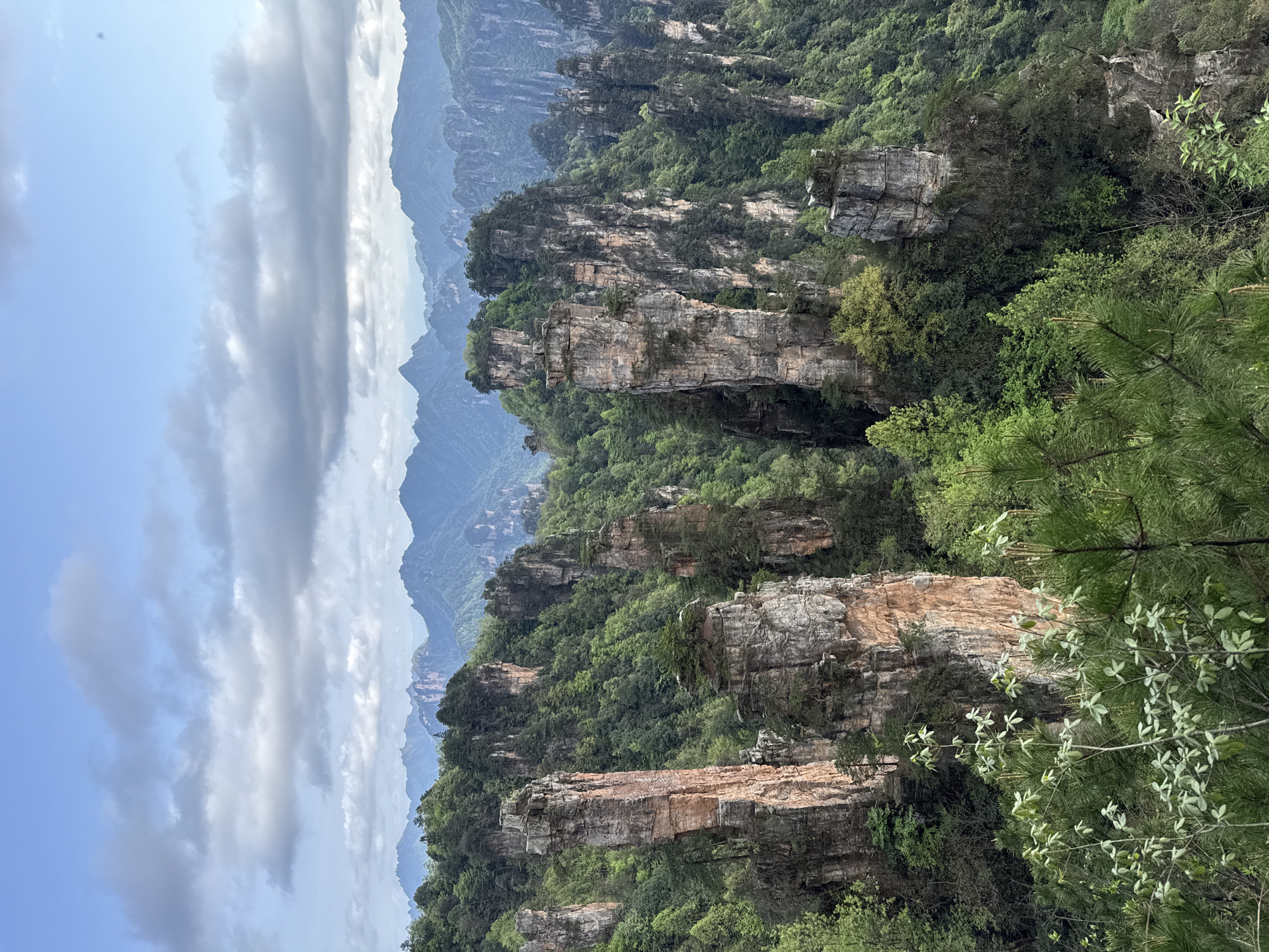 Tourist documents Zhangjiajie forest park landmarks and sculptures