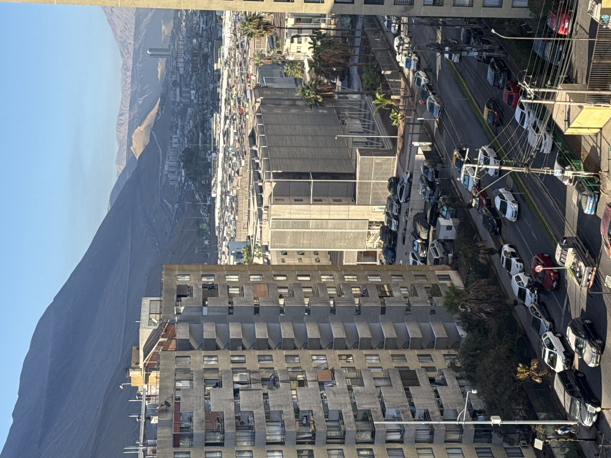 Elevated urban observations capture busy streets and basketball court